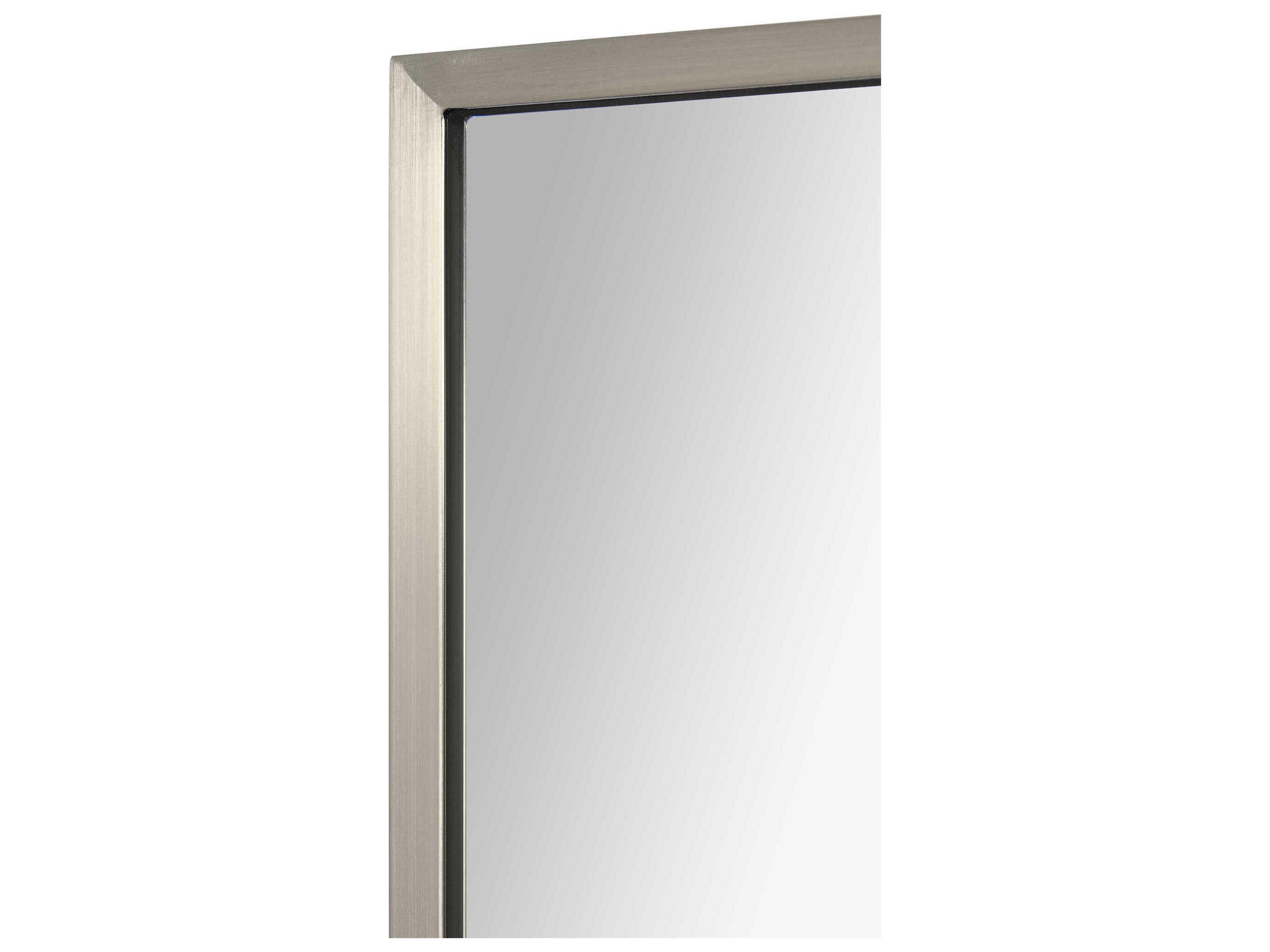 Renwil Roderick Satin Nickel Rectangular Wall Mirror