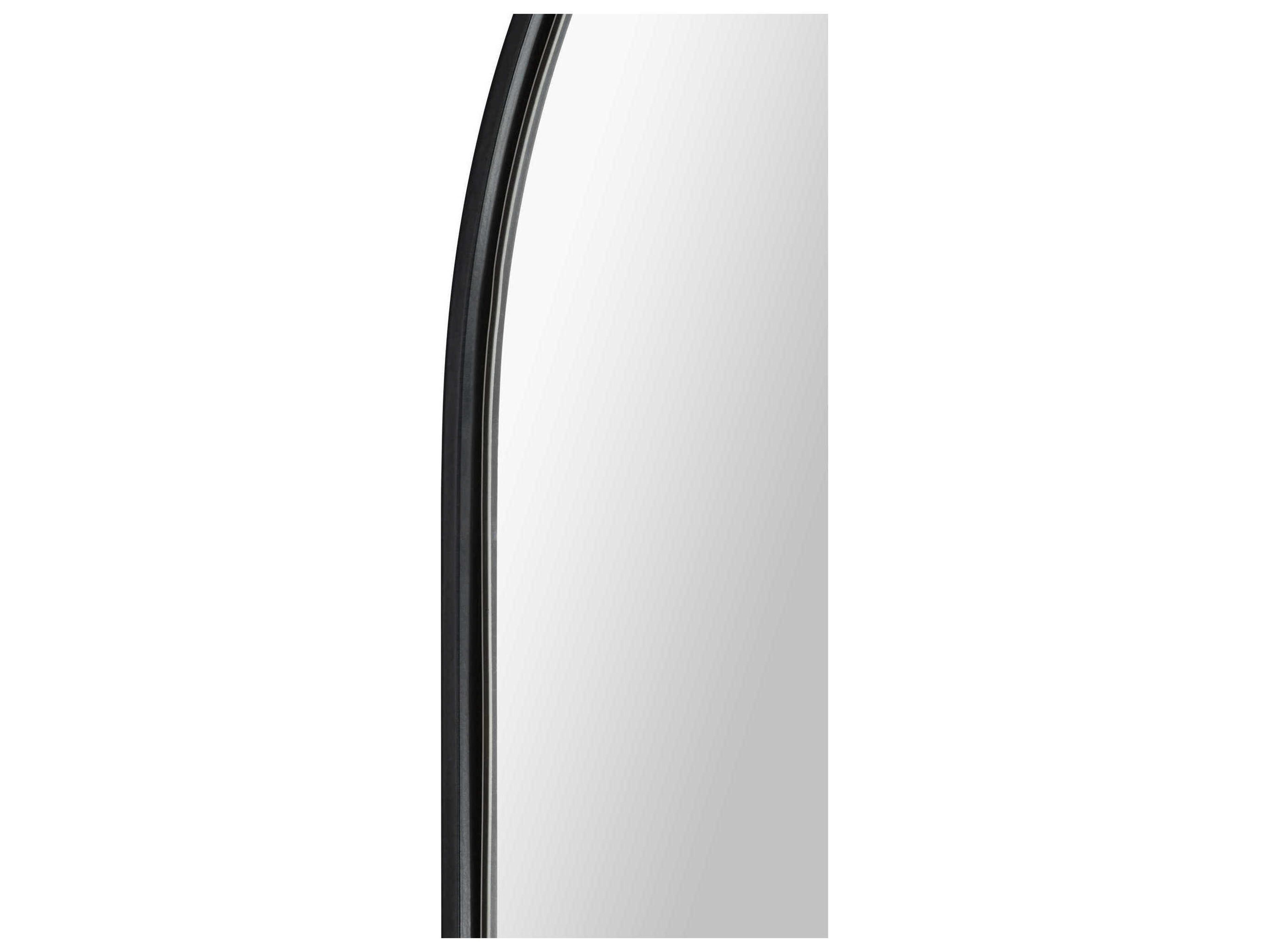 Renwil Ammar Matte Black Oval Wall Mirror