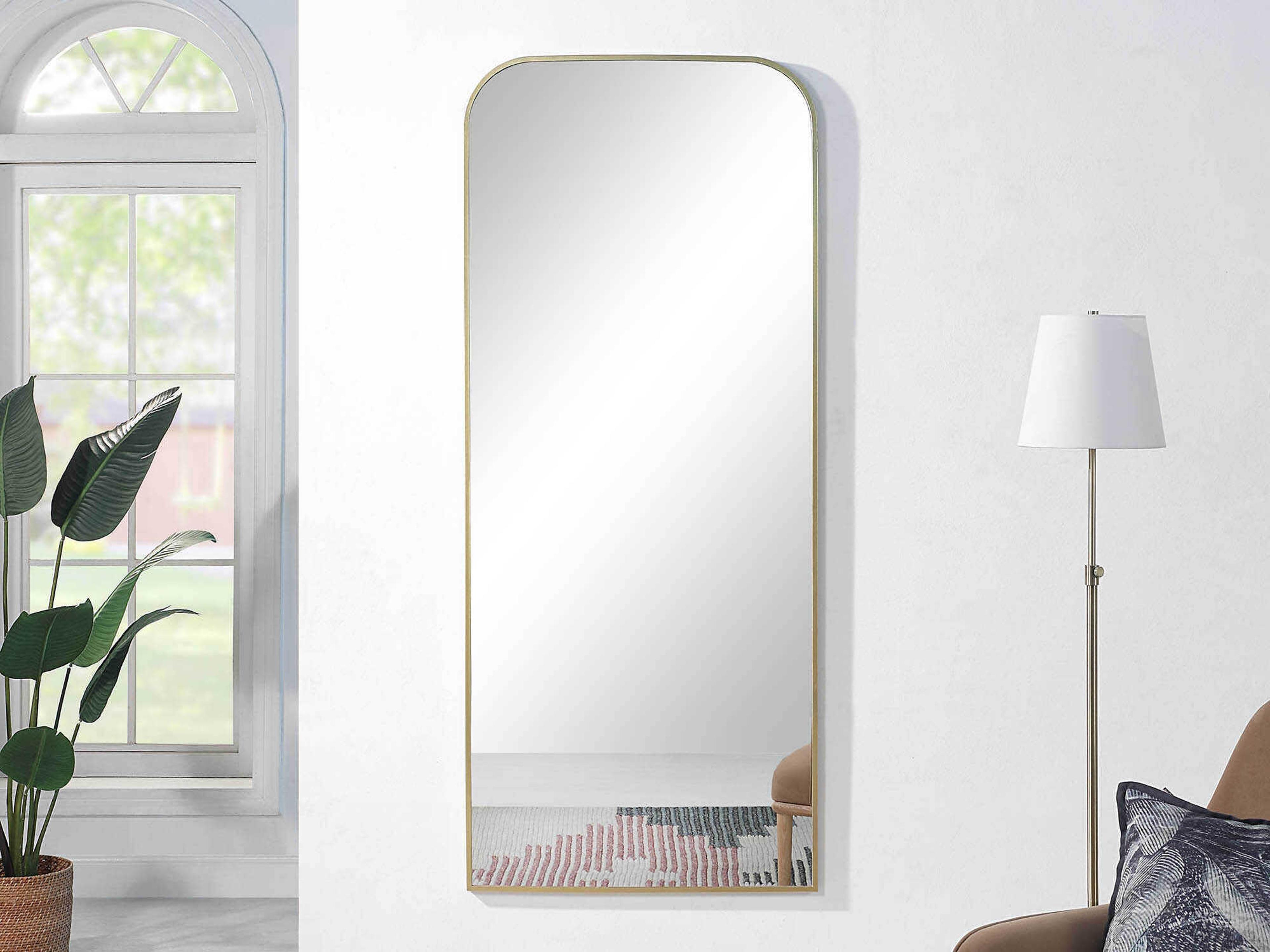 Renwil Meryem Gold Rectangular Wall Mirror