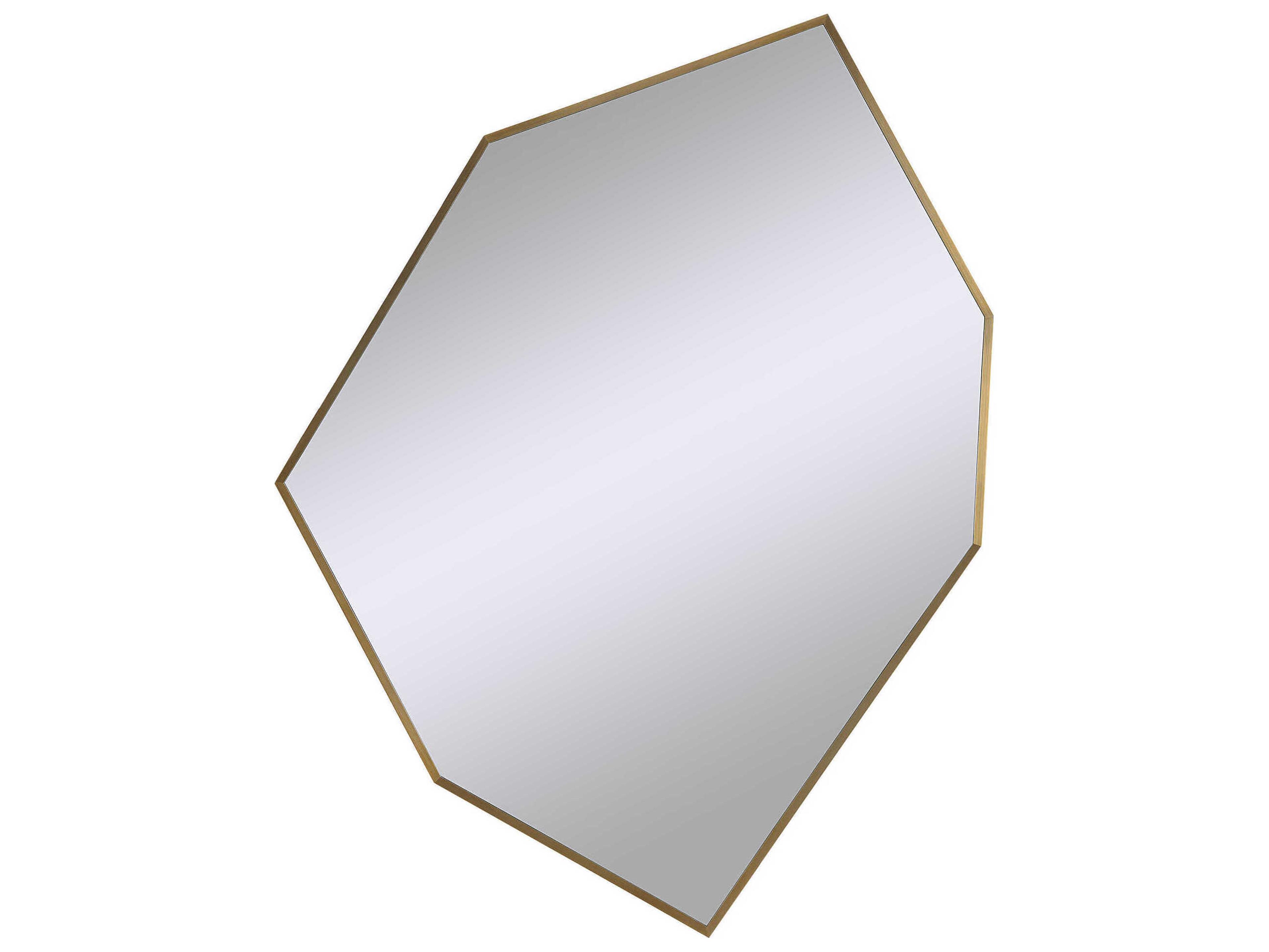 Devika Satin Brass Irregular Wall Mirror