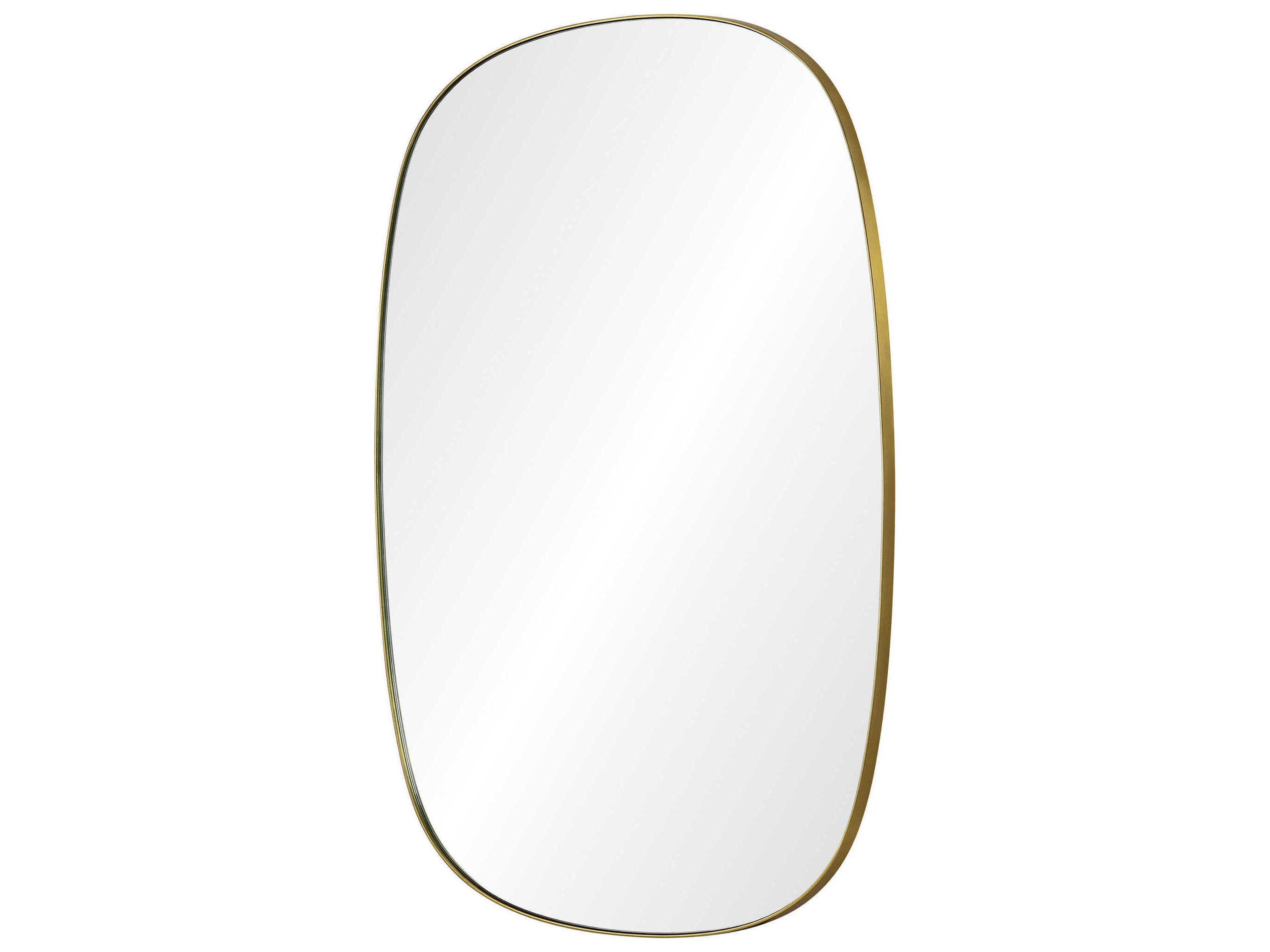 Renwil Gallegos Brushed Brass Oval Wall Mirror