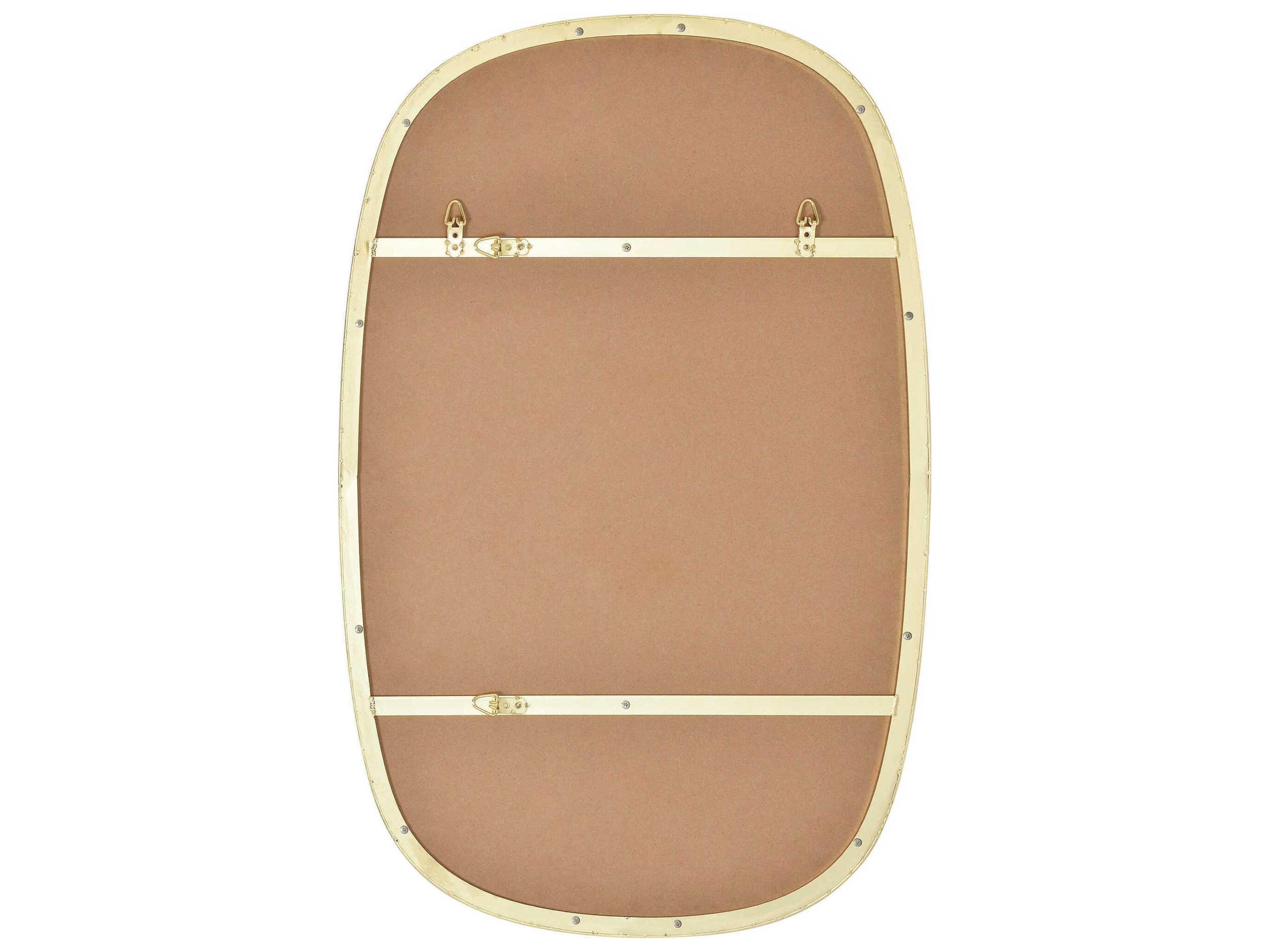 Renwil Gallegos Brushed Brass Oval Wall Mirror