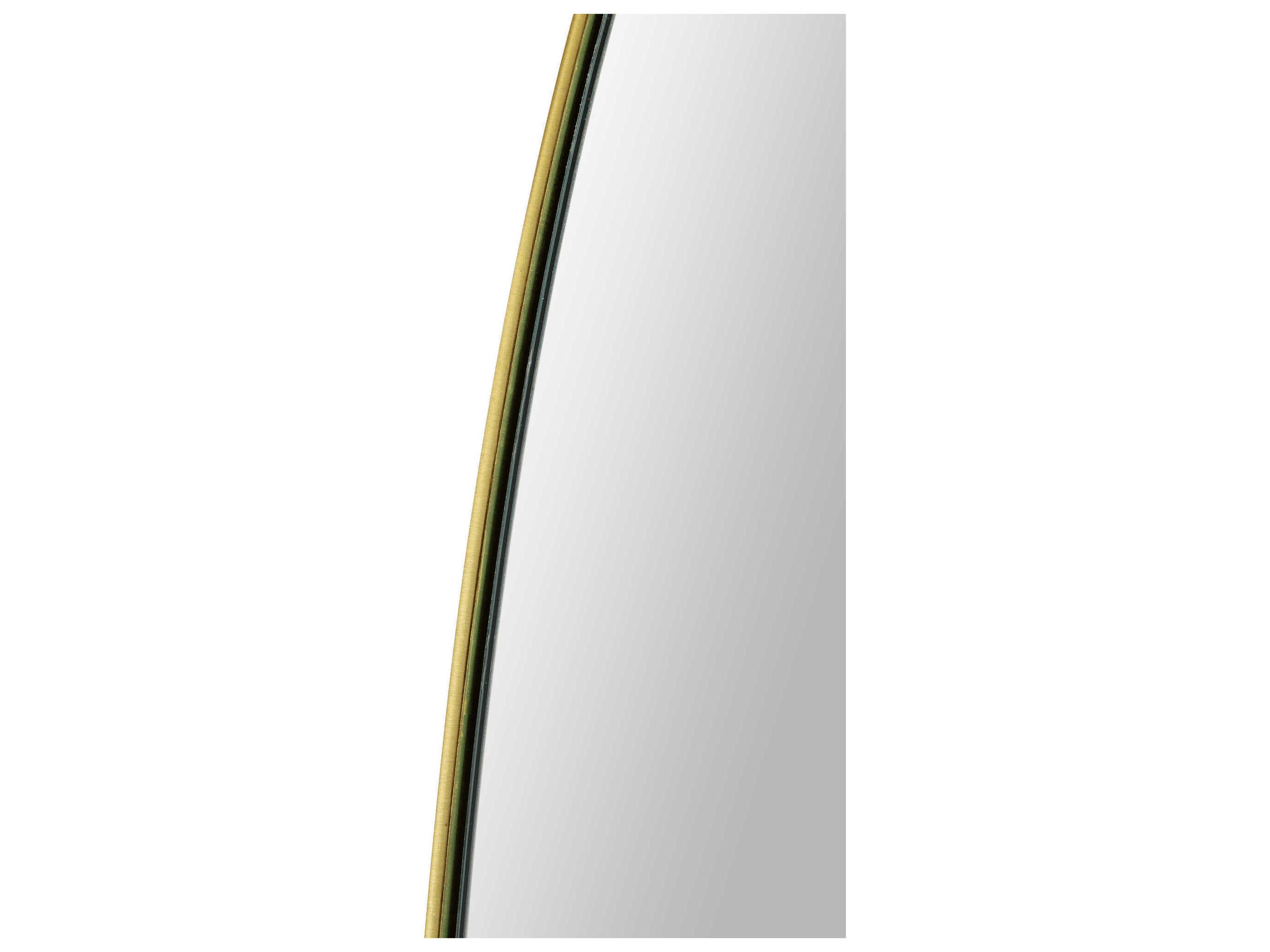 Renwil Gallegos Brushed Brass Oval Wall Mirror