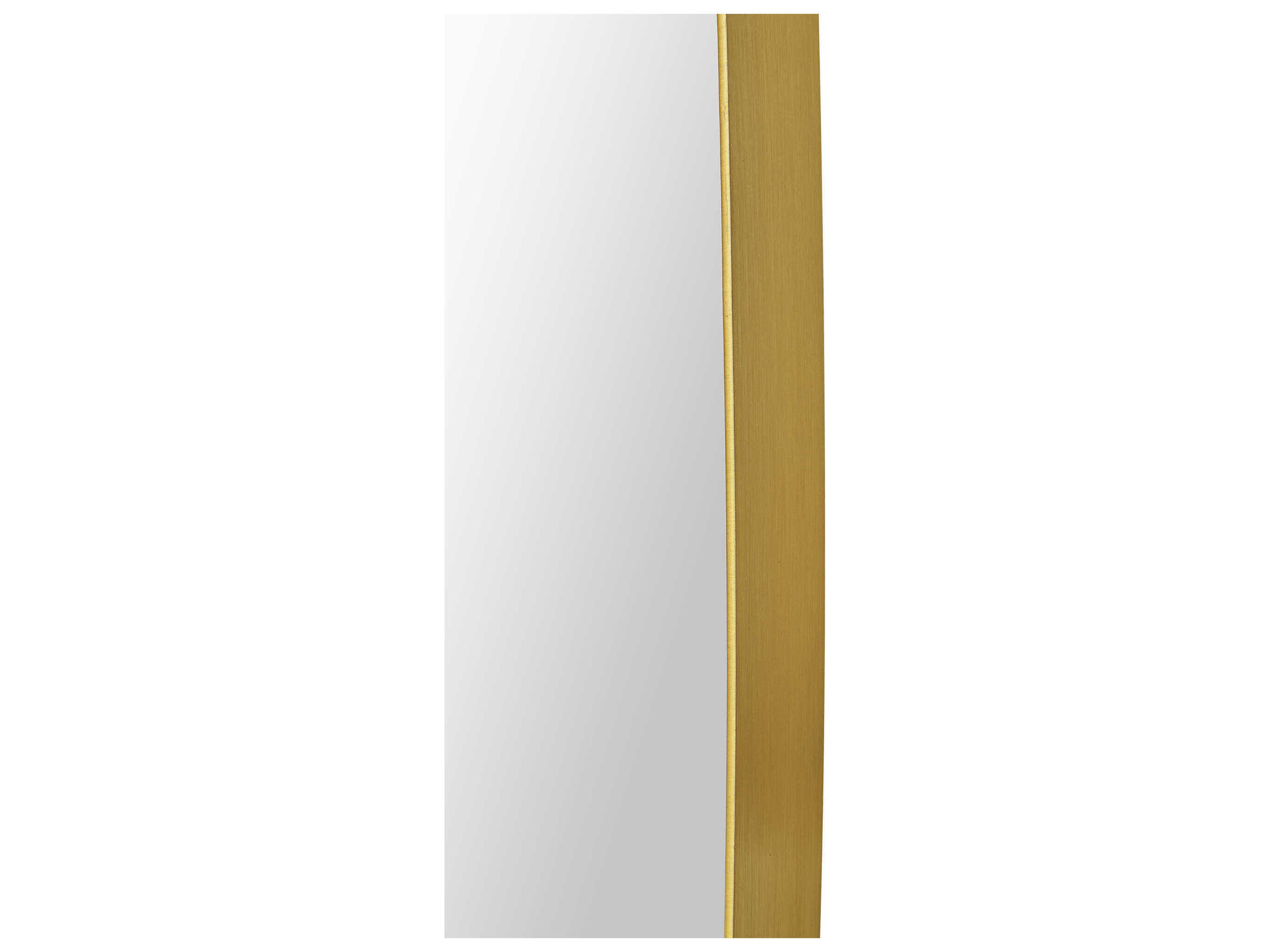 Renwil Gallegos Brushed Brass Oval Wall Mirror