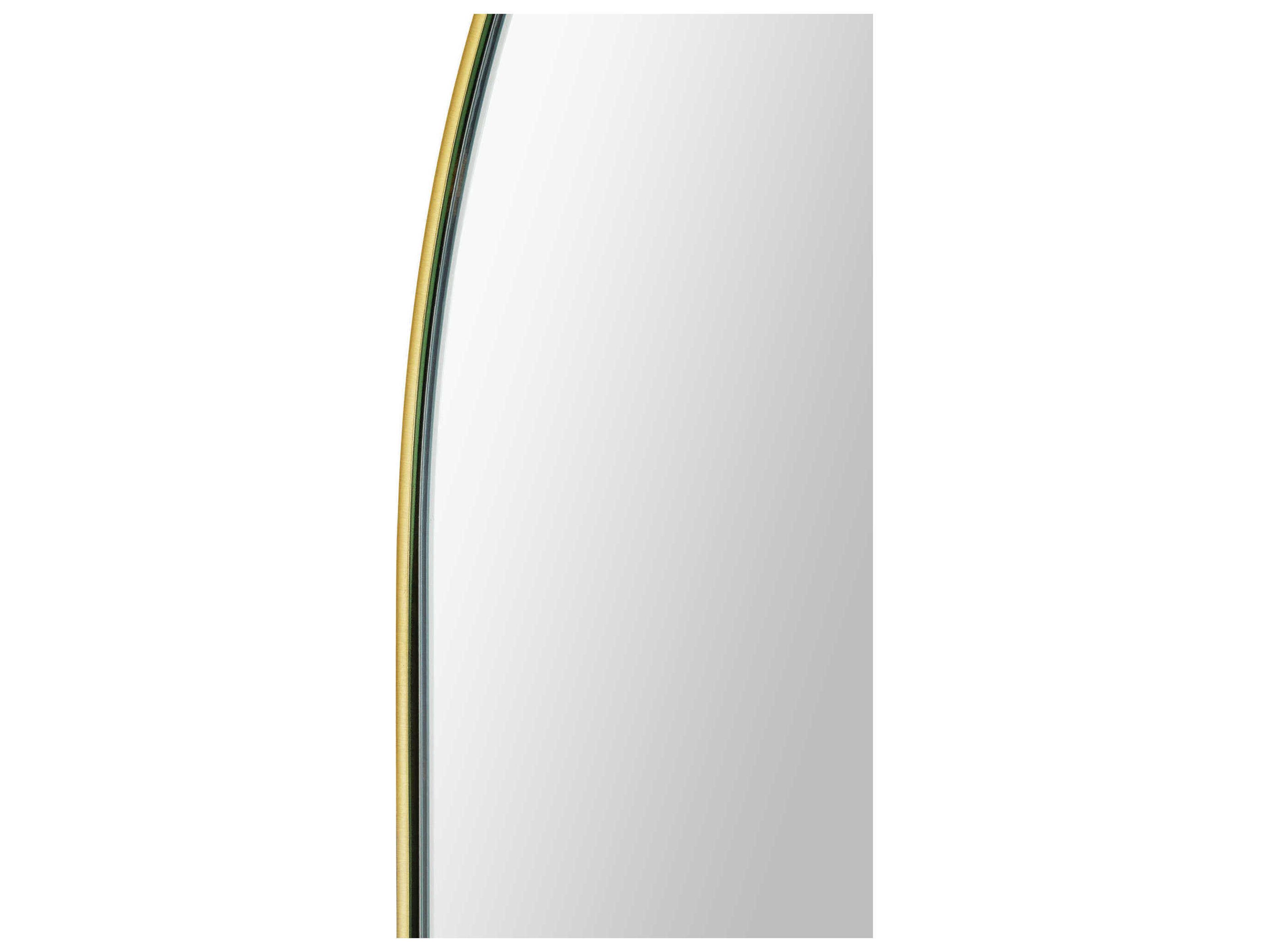 Renwil Beckah Satin Brass Oval Wall Mirror