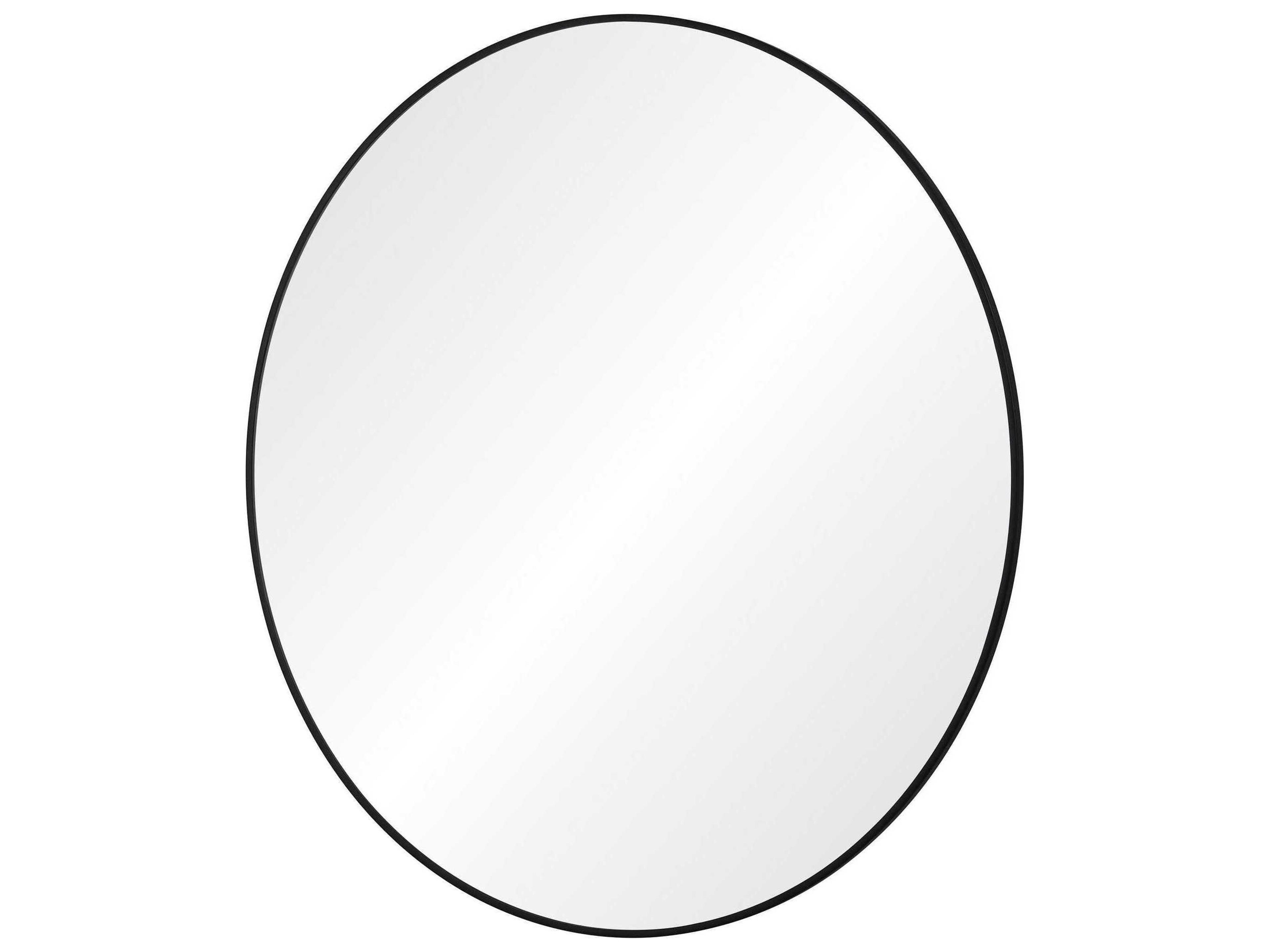 Renwil Posadas Matte Black Round Wall Mirror