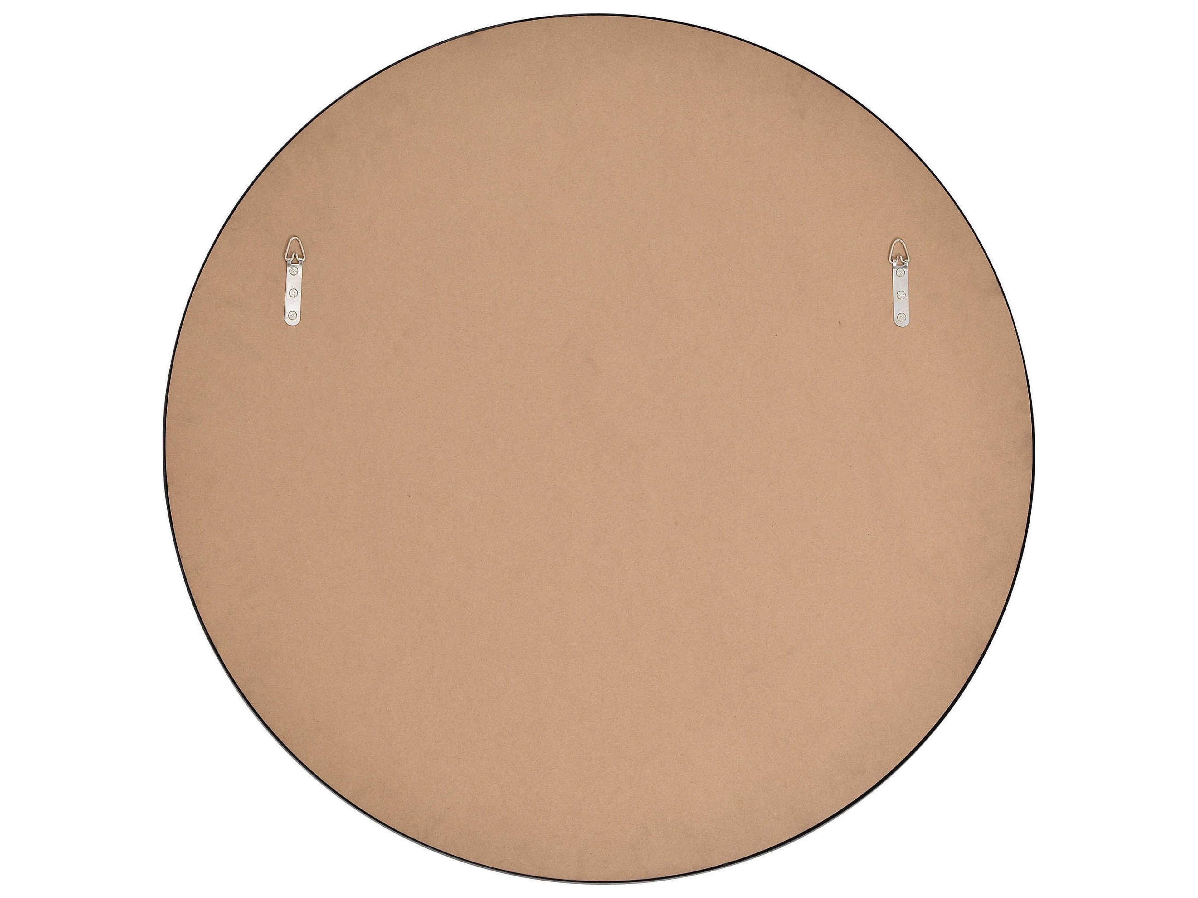 Renwil Posadas Matte Black Round Wall Mirror