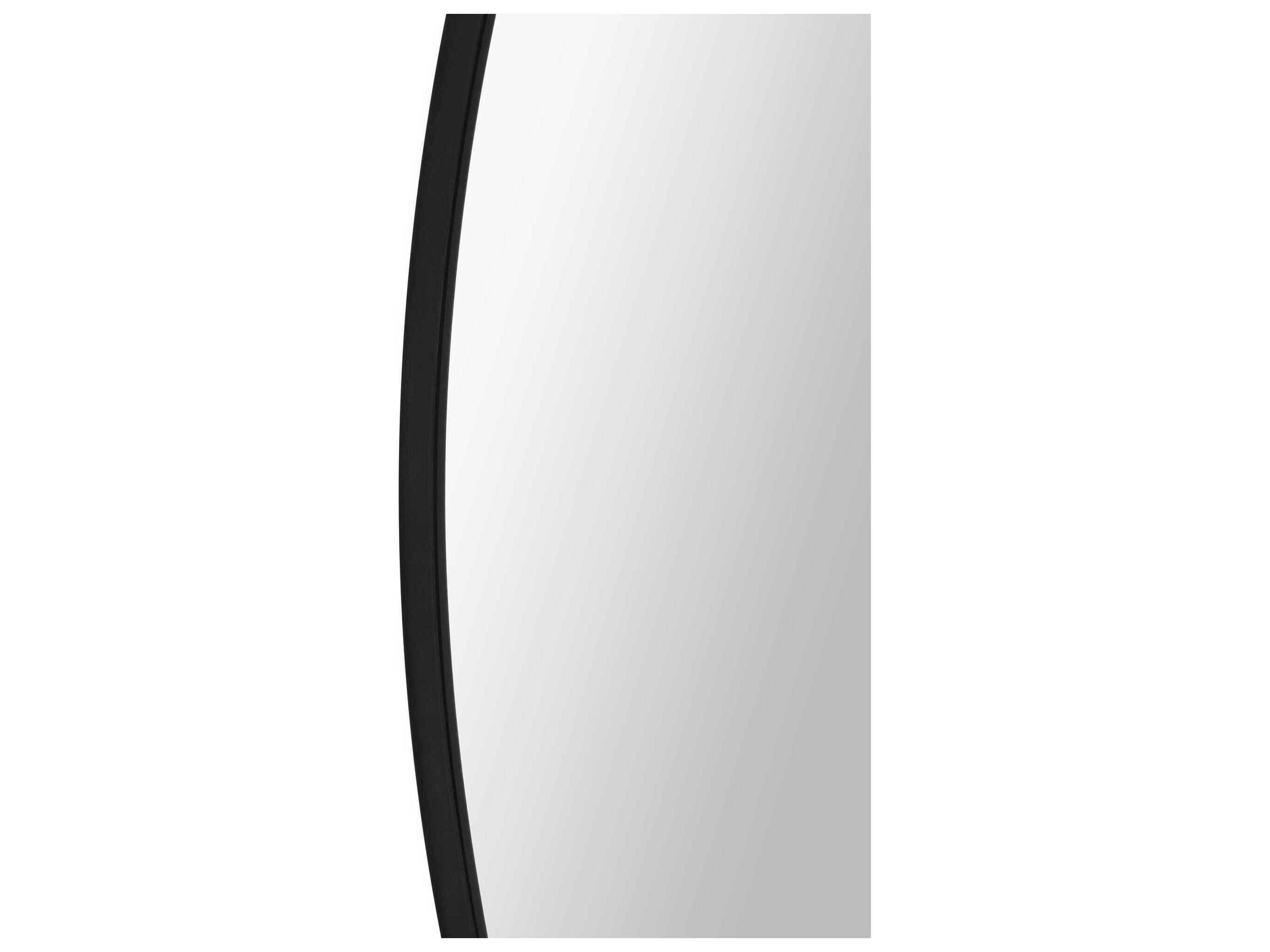 Renwil Posadas Matte Black Round Wall Mirror