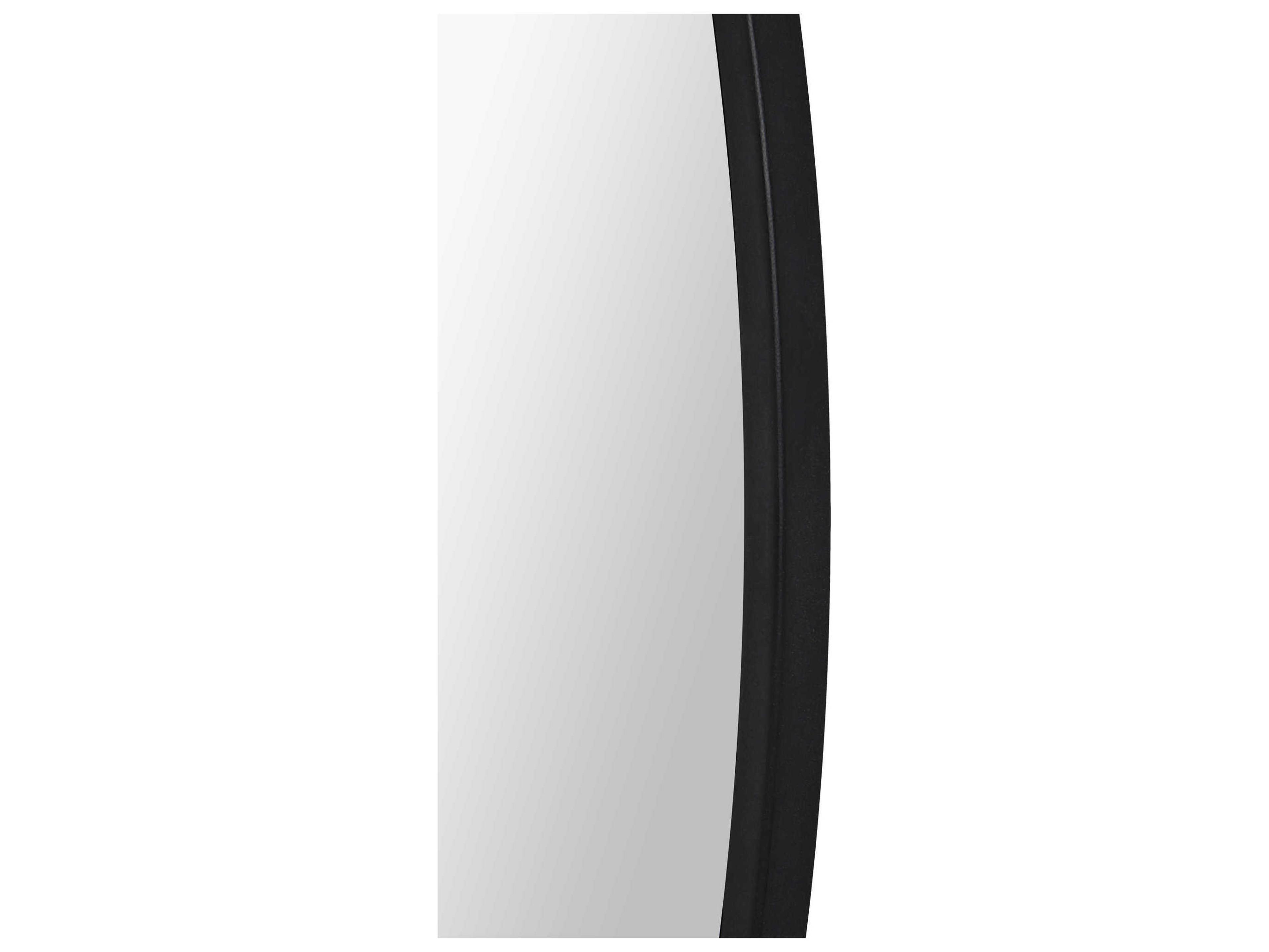 Renwil Posadas Matte Black Round Wall Mirror