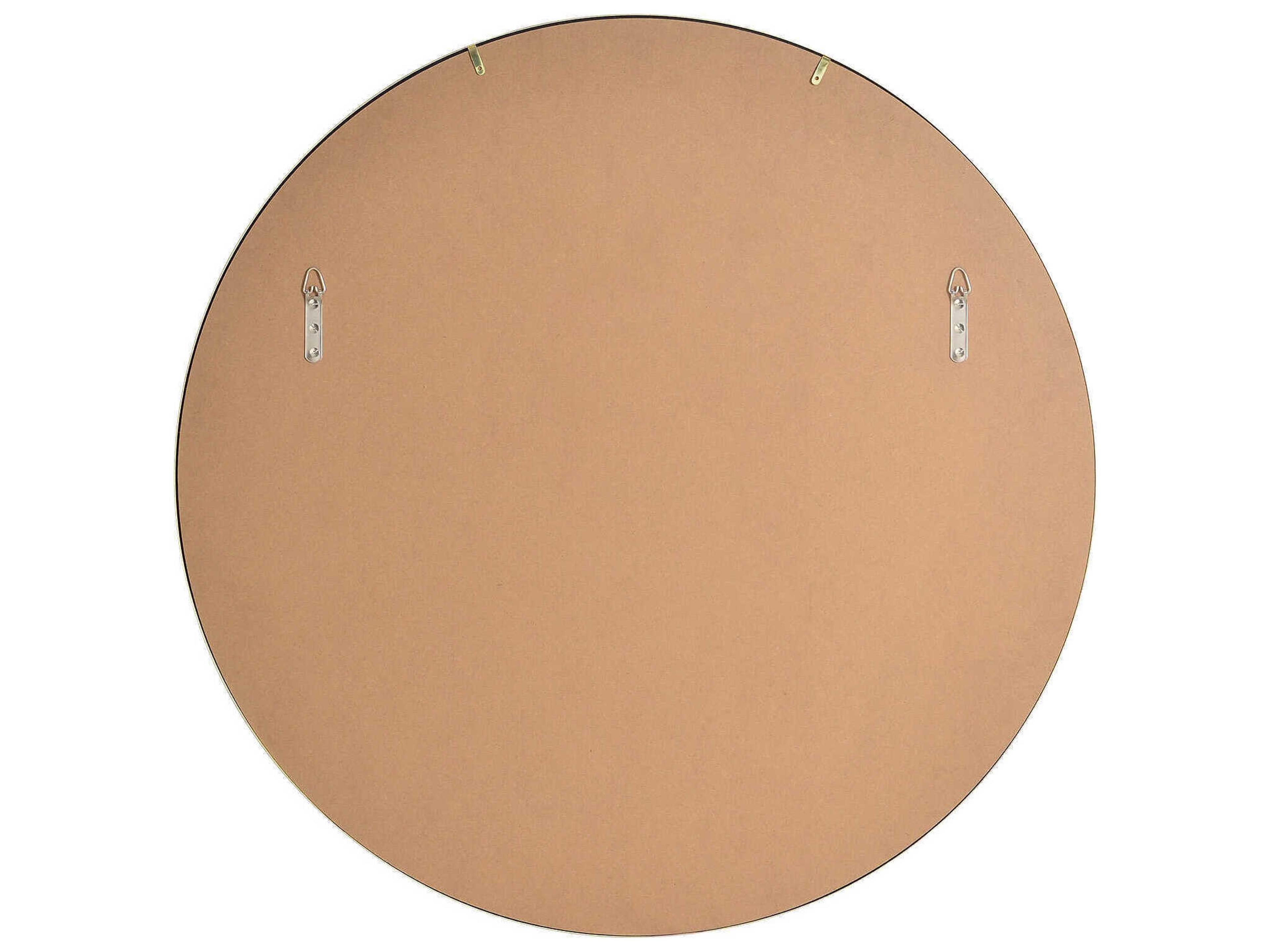 Renwil Parga Satin Brass Round Wall Mirror