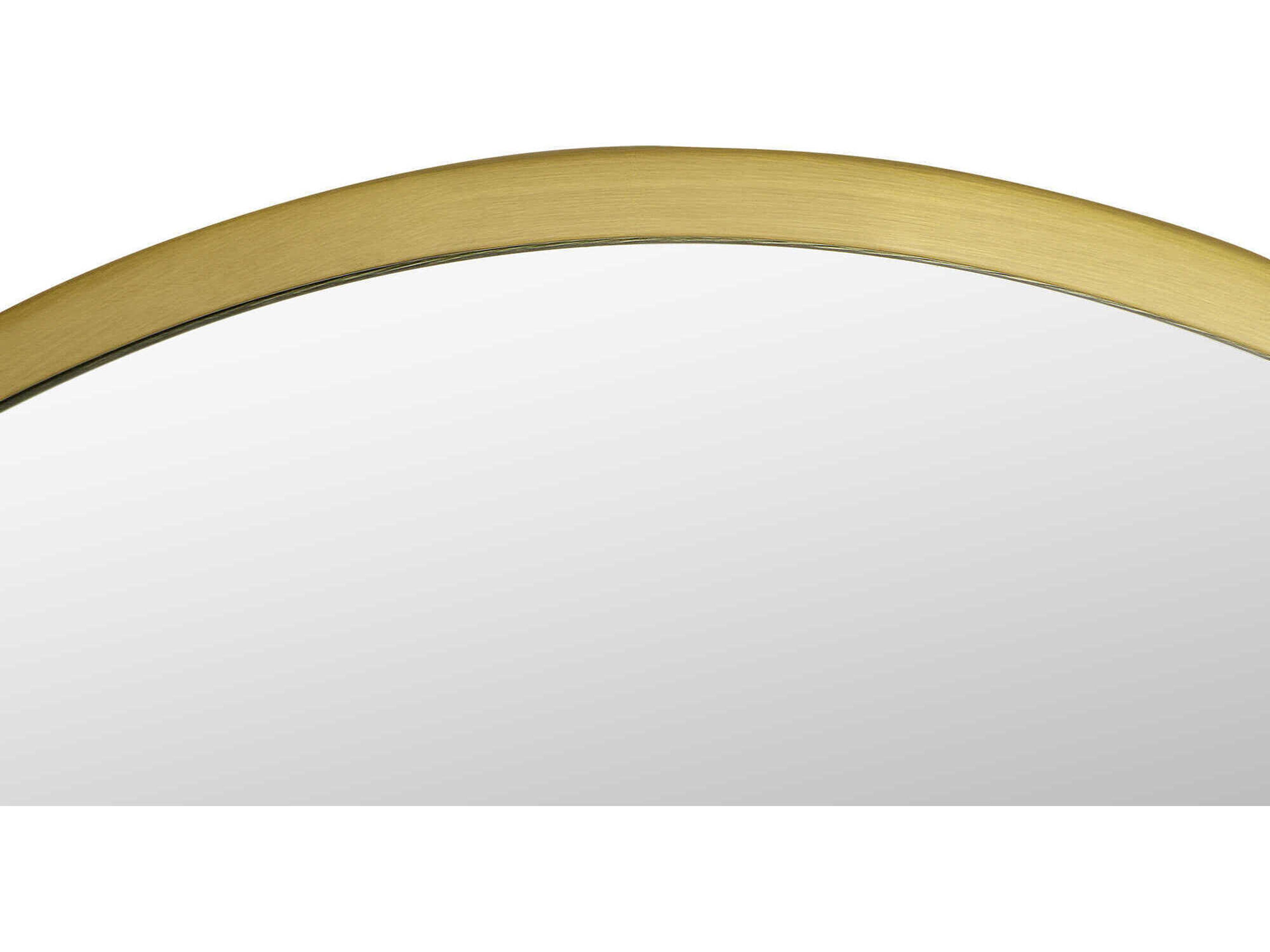 Renwil Parga Satin Brass Round Wall Mirror