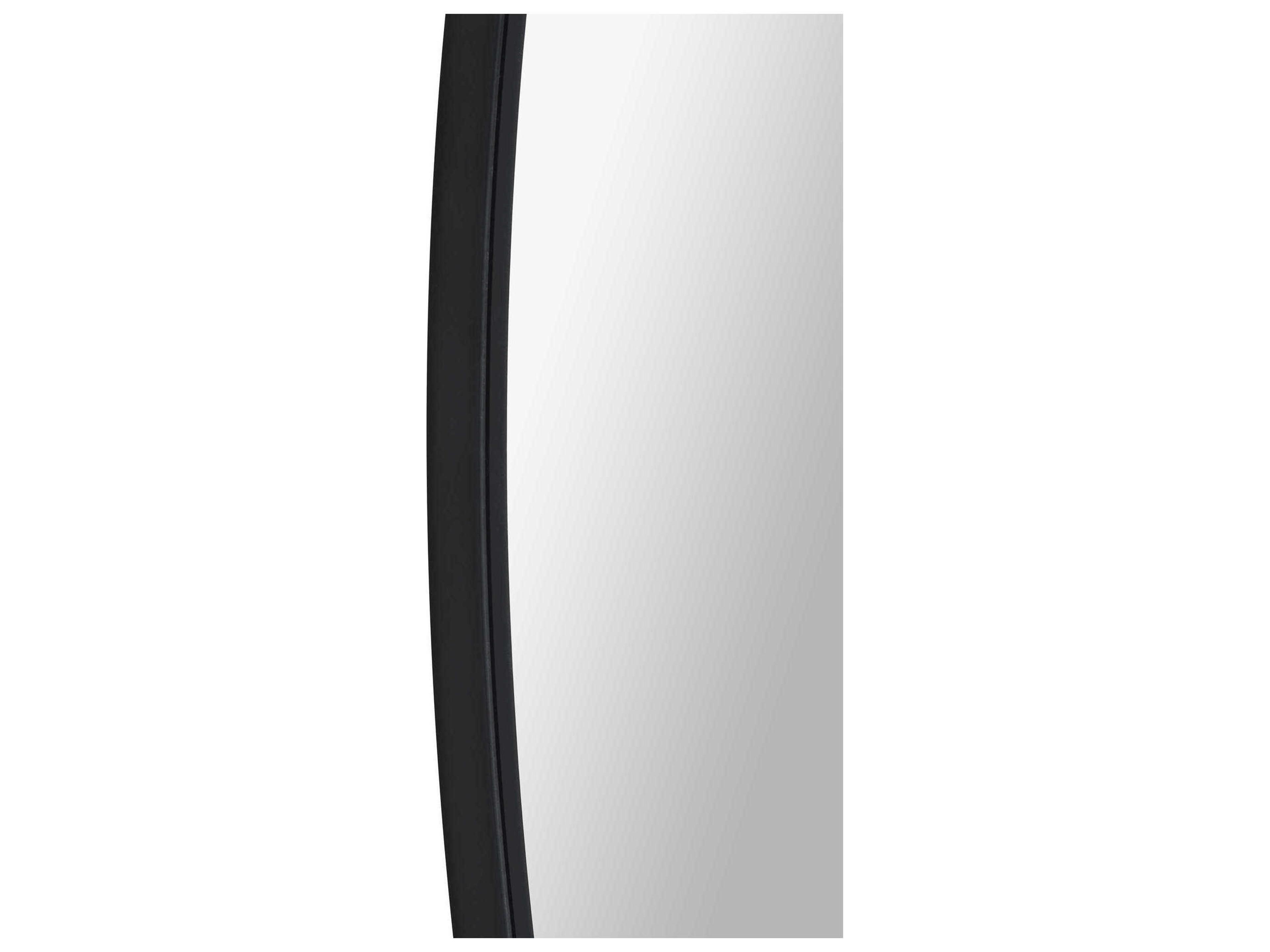 Renwil Sami Matte Black Round Wall Mirror