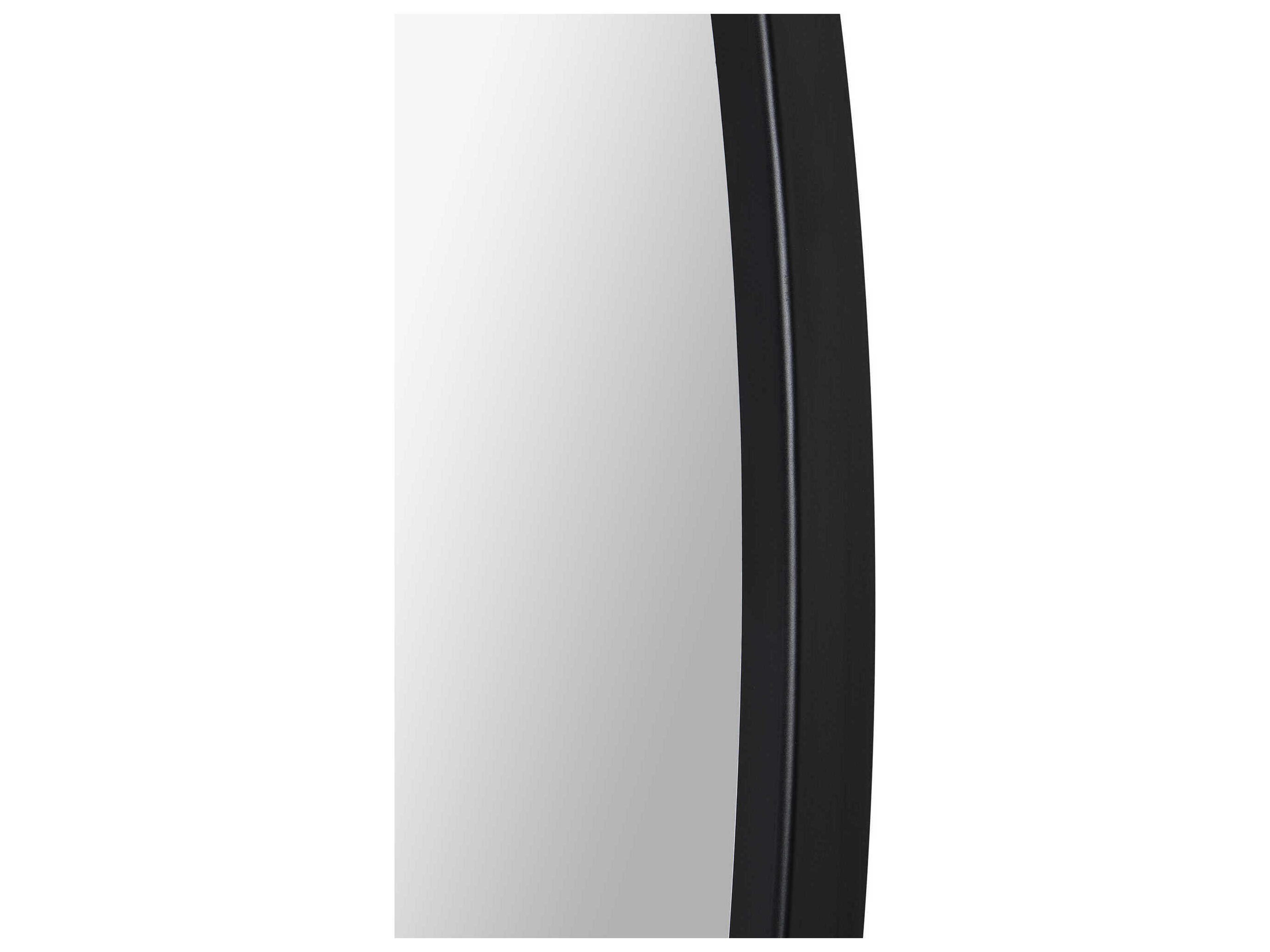 Renwil Sami Matte Black Round Wall Mirror