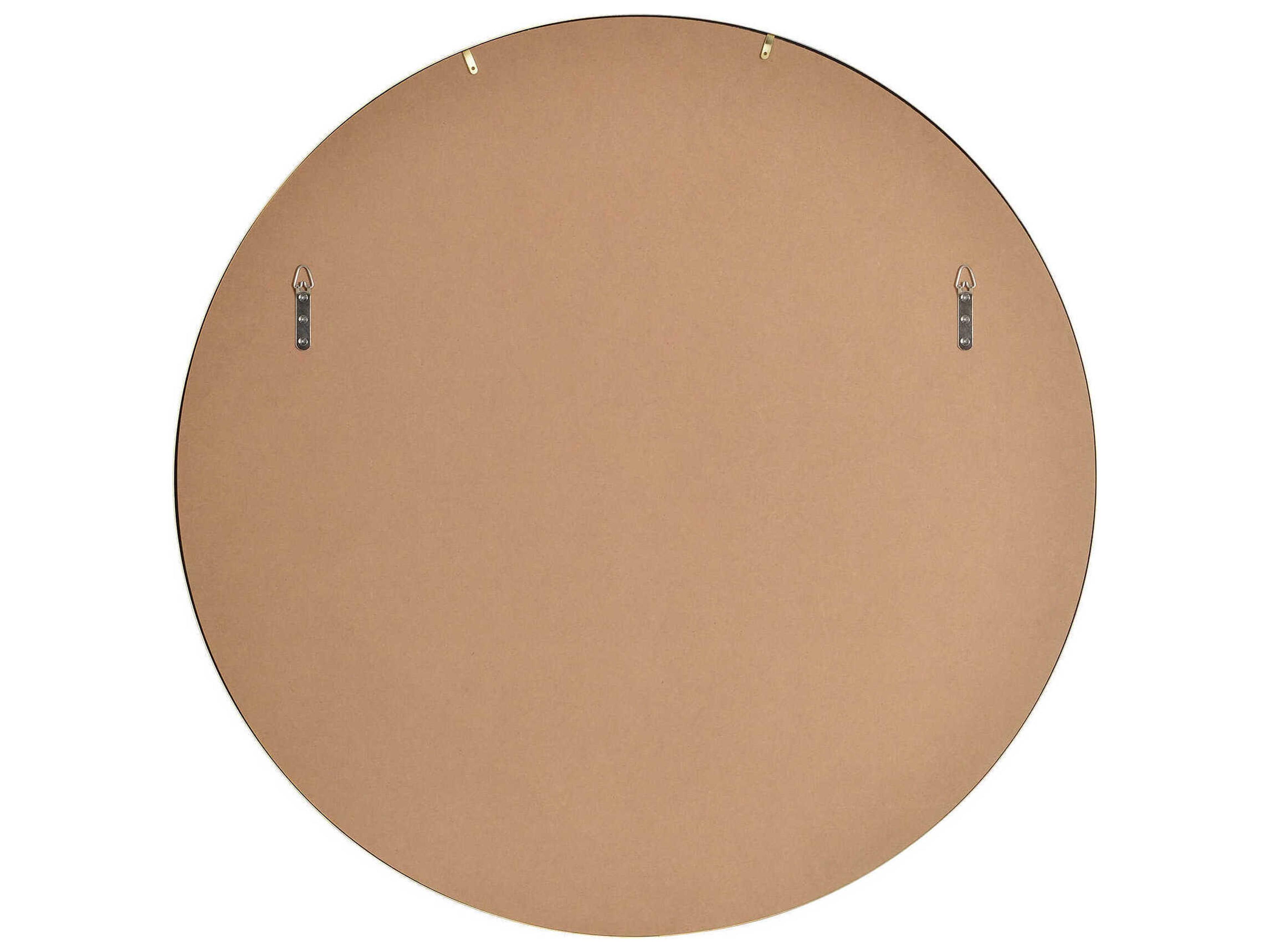 Renwil Grady Satin Brass Round Wall Mirror
