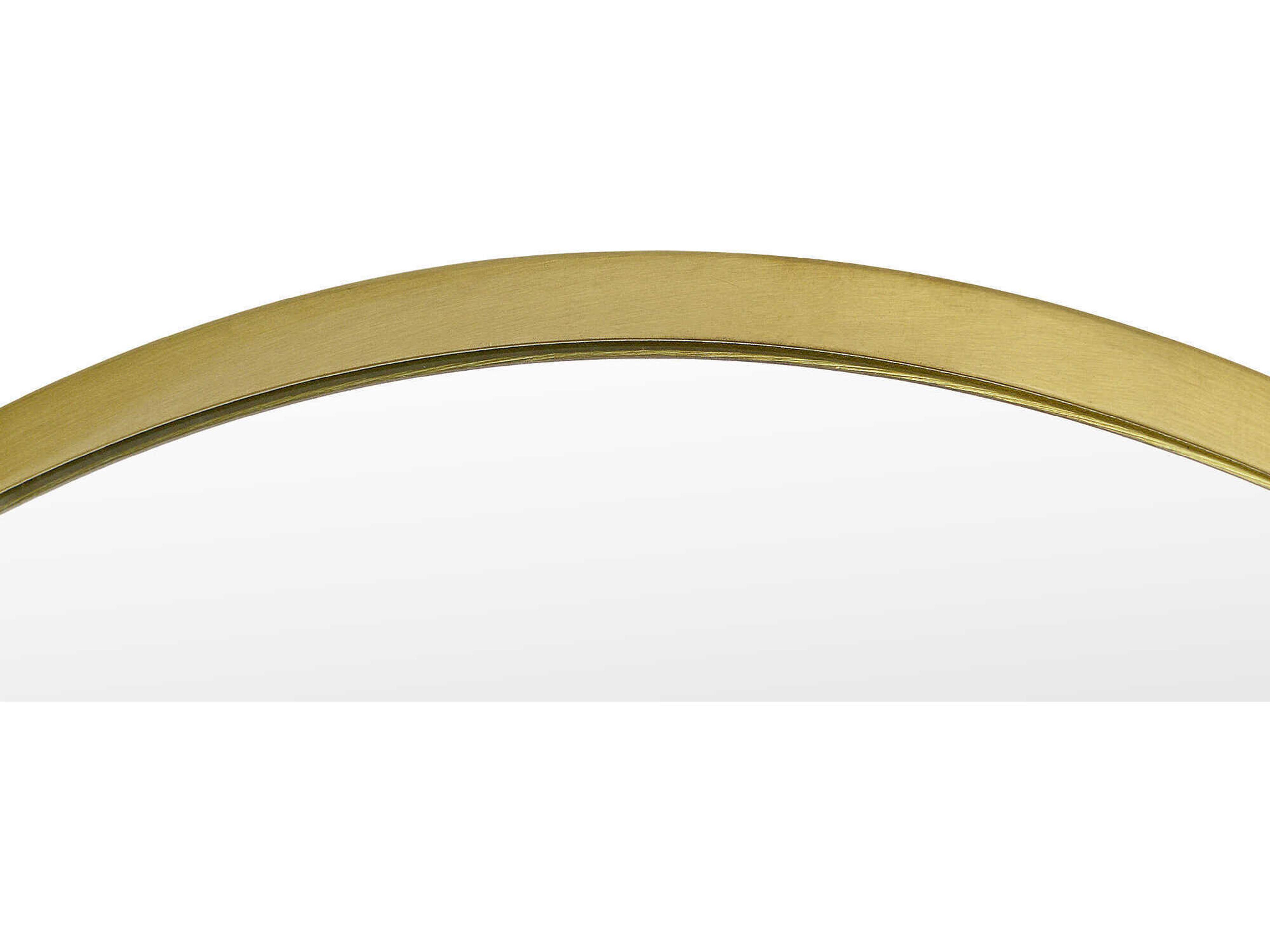 Renwil Grady Satin Brass Round Wall Mirror