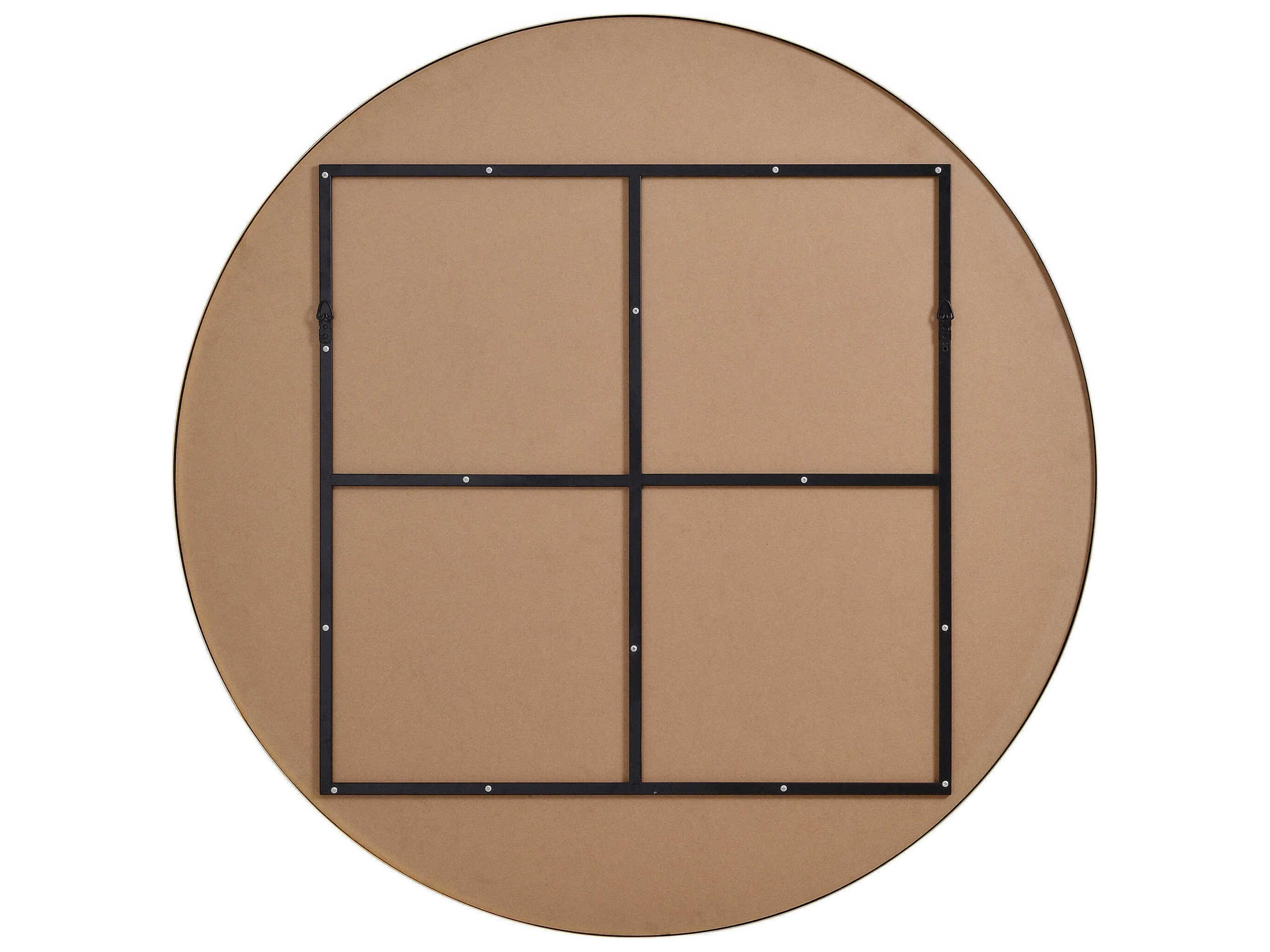 Renwil Fragoso Gold Round Wall Mirror