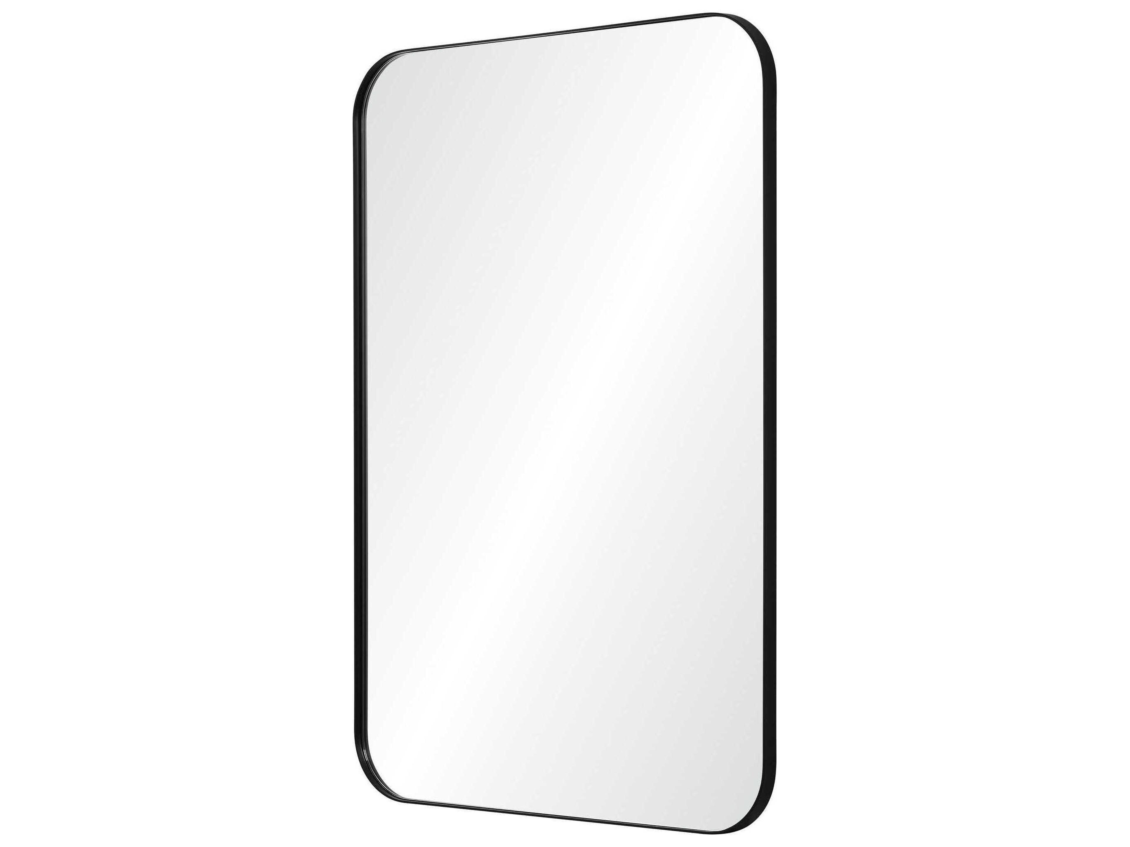 Renwil Glencoe Matte Black Rectangular Wall Mirror