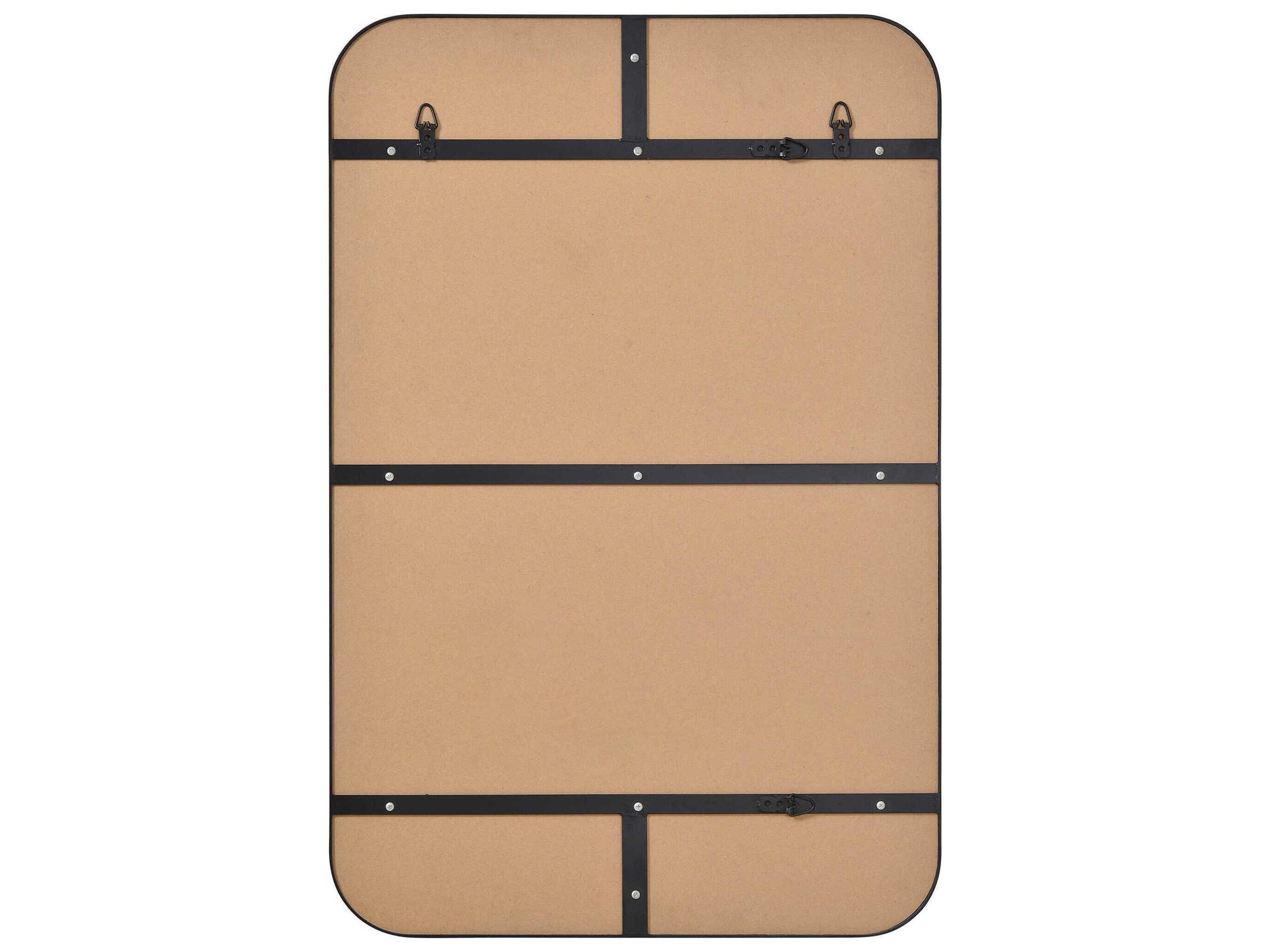 Renwil Glencoe Matte Black Rectangular Wall Mirror