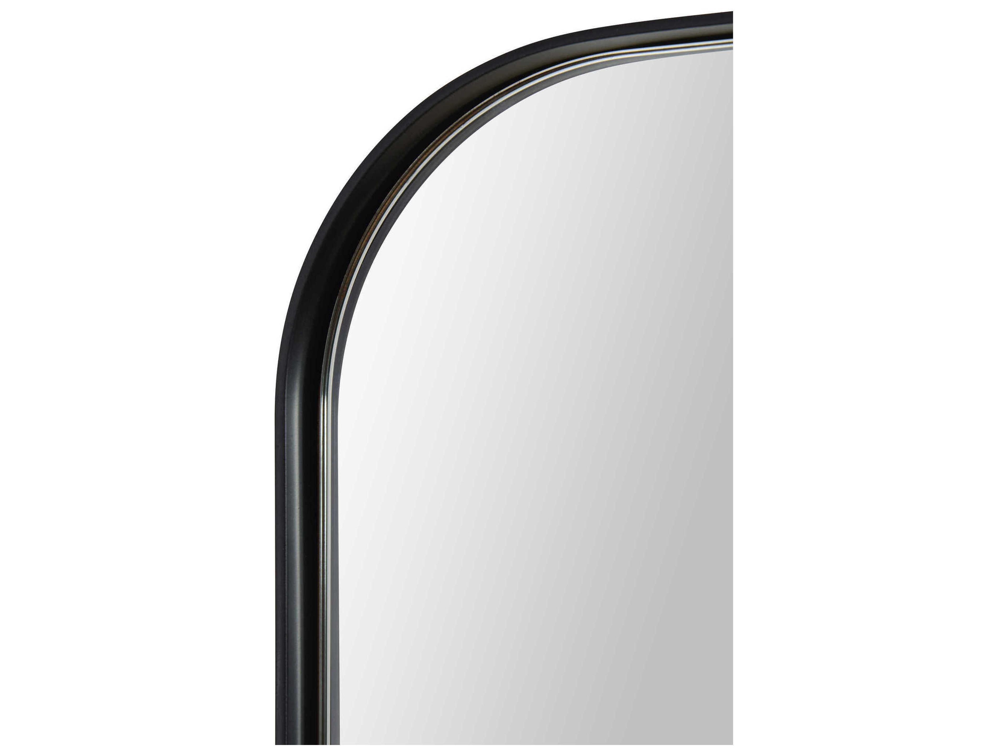 Renwil Glencoe Matte Black Rectangular Wall Mirror