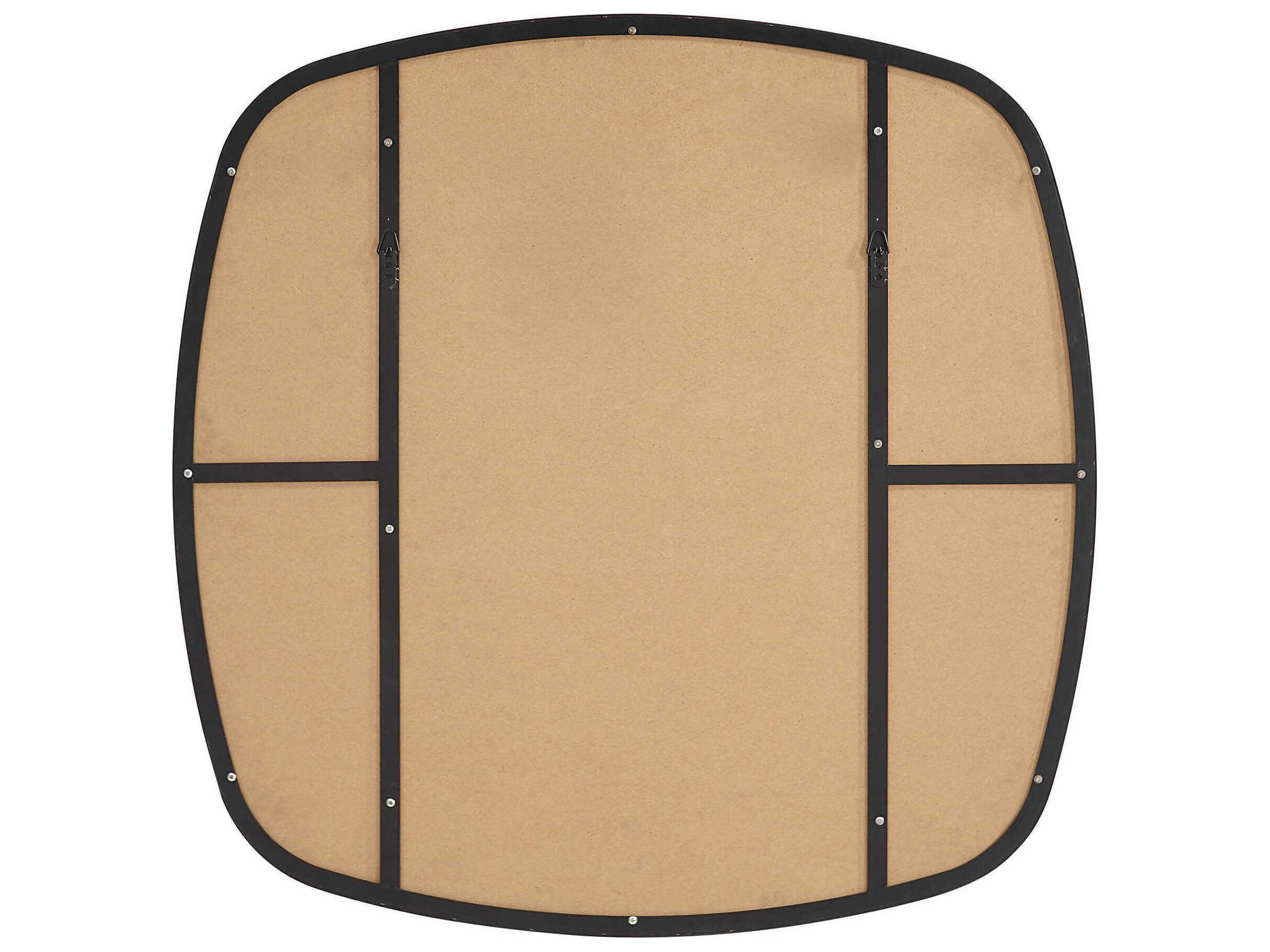 Renwil Sparti Matte Black Square Wall Mirror