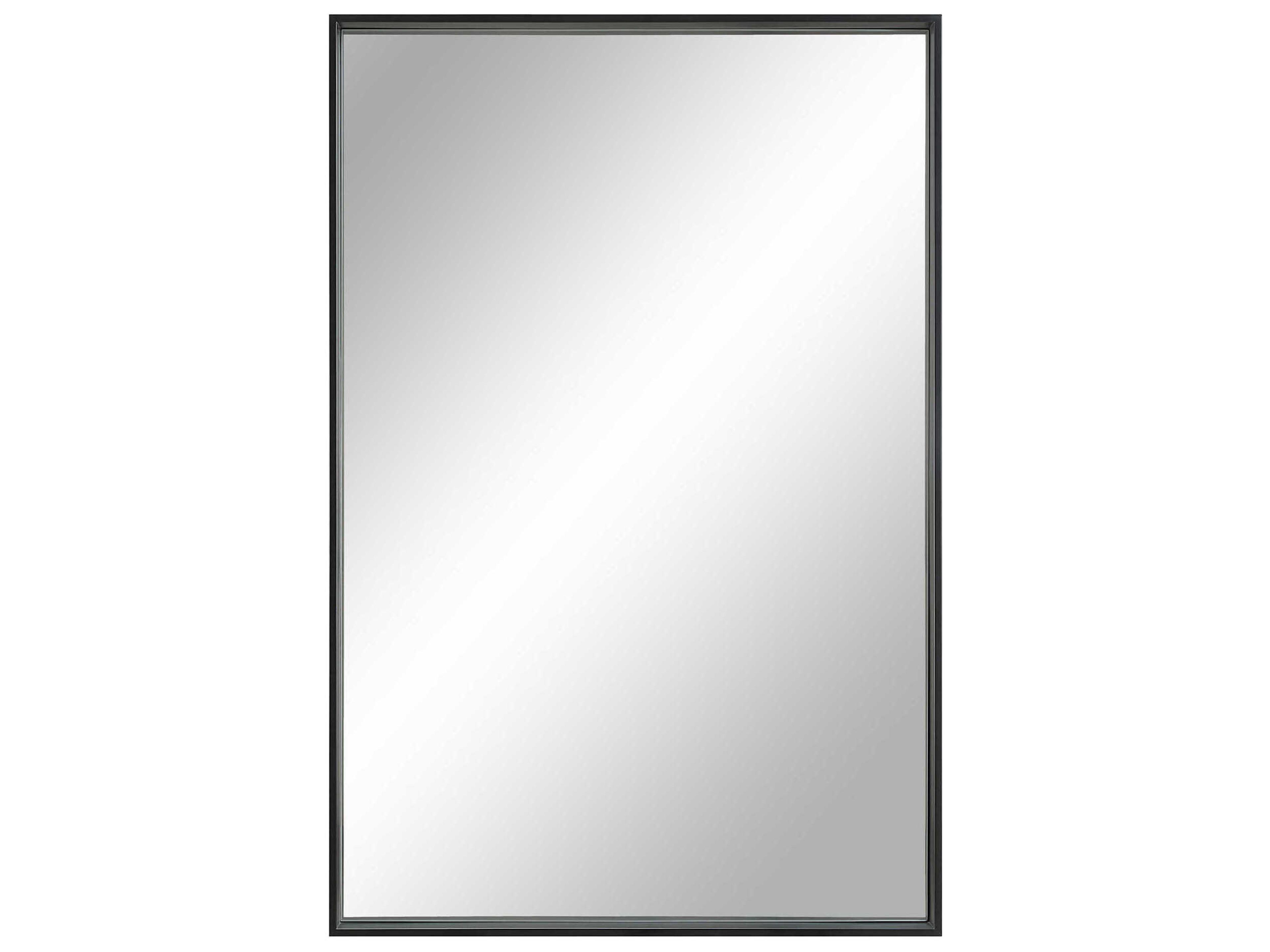 Annalise Matte Black Rectangular Wall Mirror