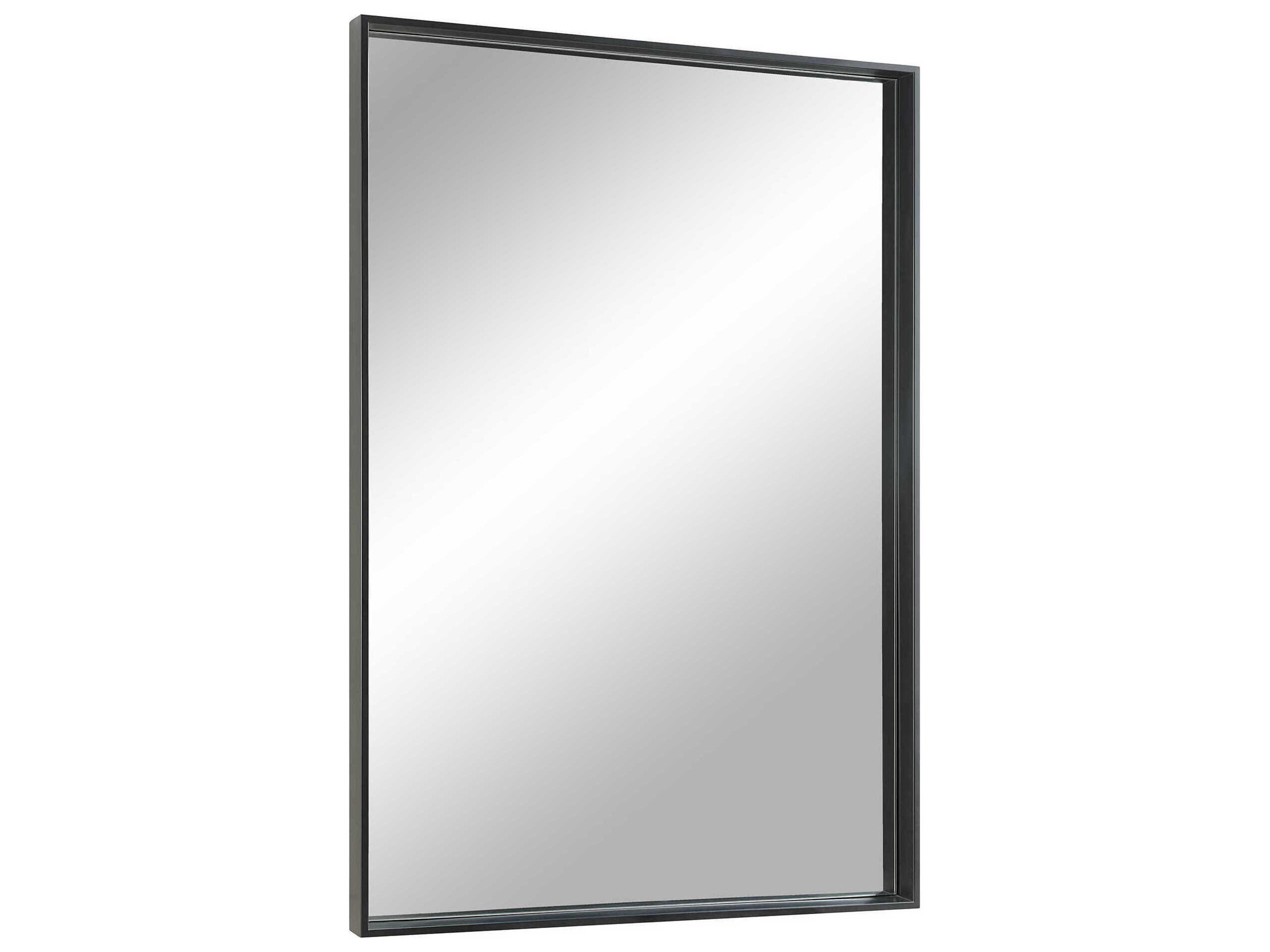 Renwil Annalise Matte Black Rectangular Wall Mirror