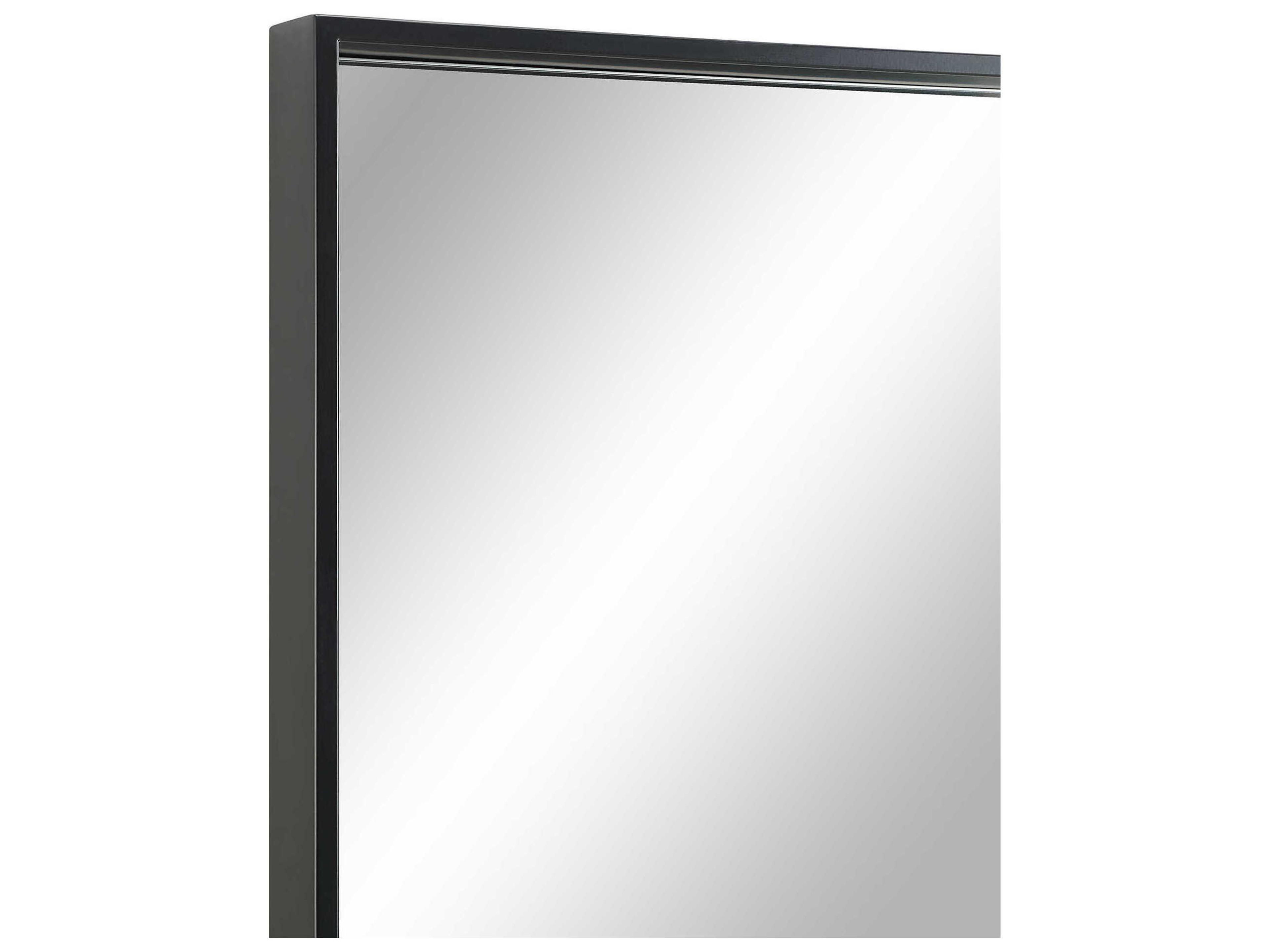 Renwil Annalise Matte Black Rectangular Wall Mirror