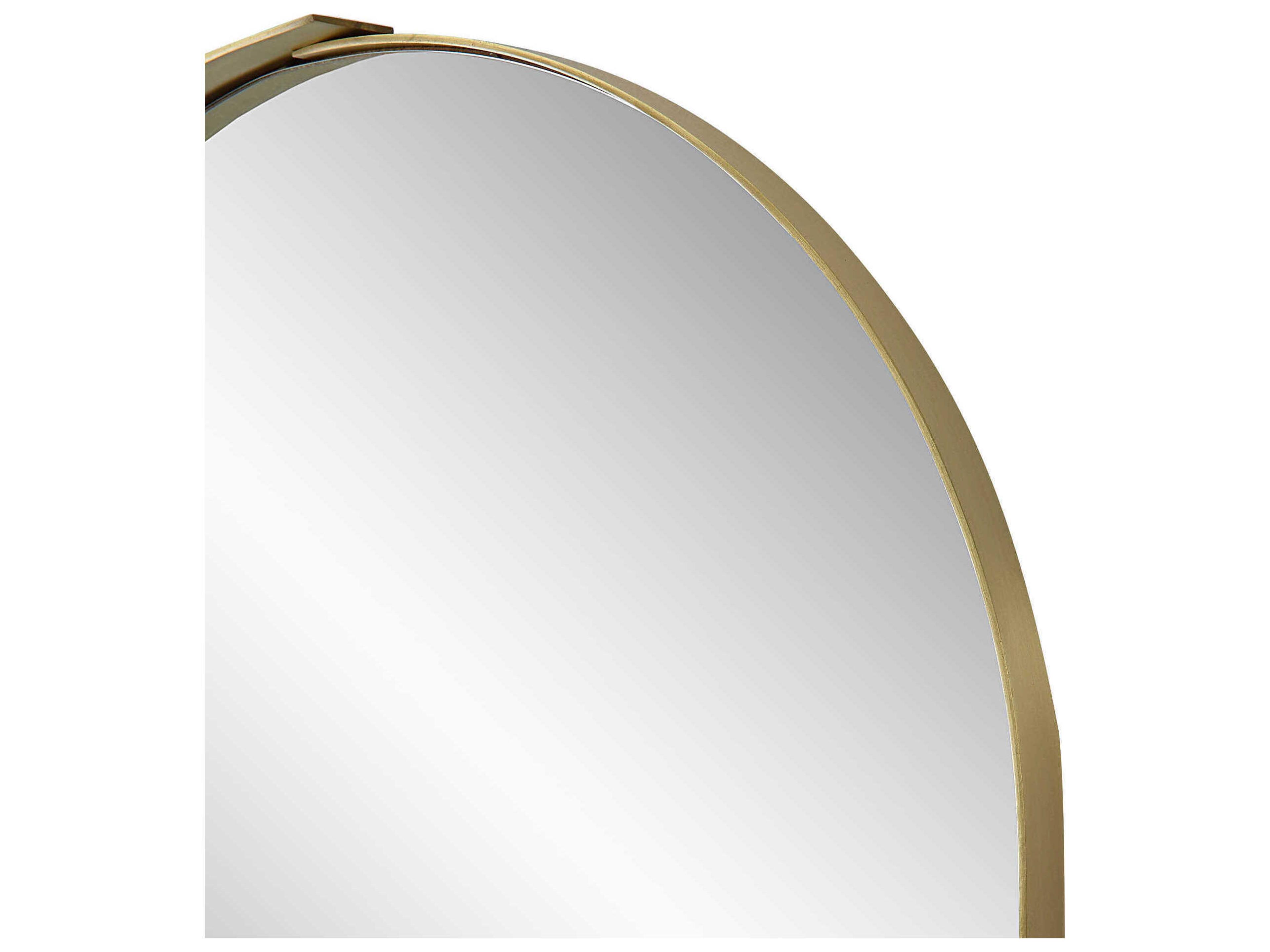 Renwil Aleah Satin Brass Oval Wall Mirror