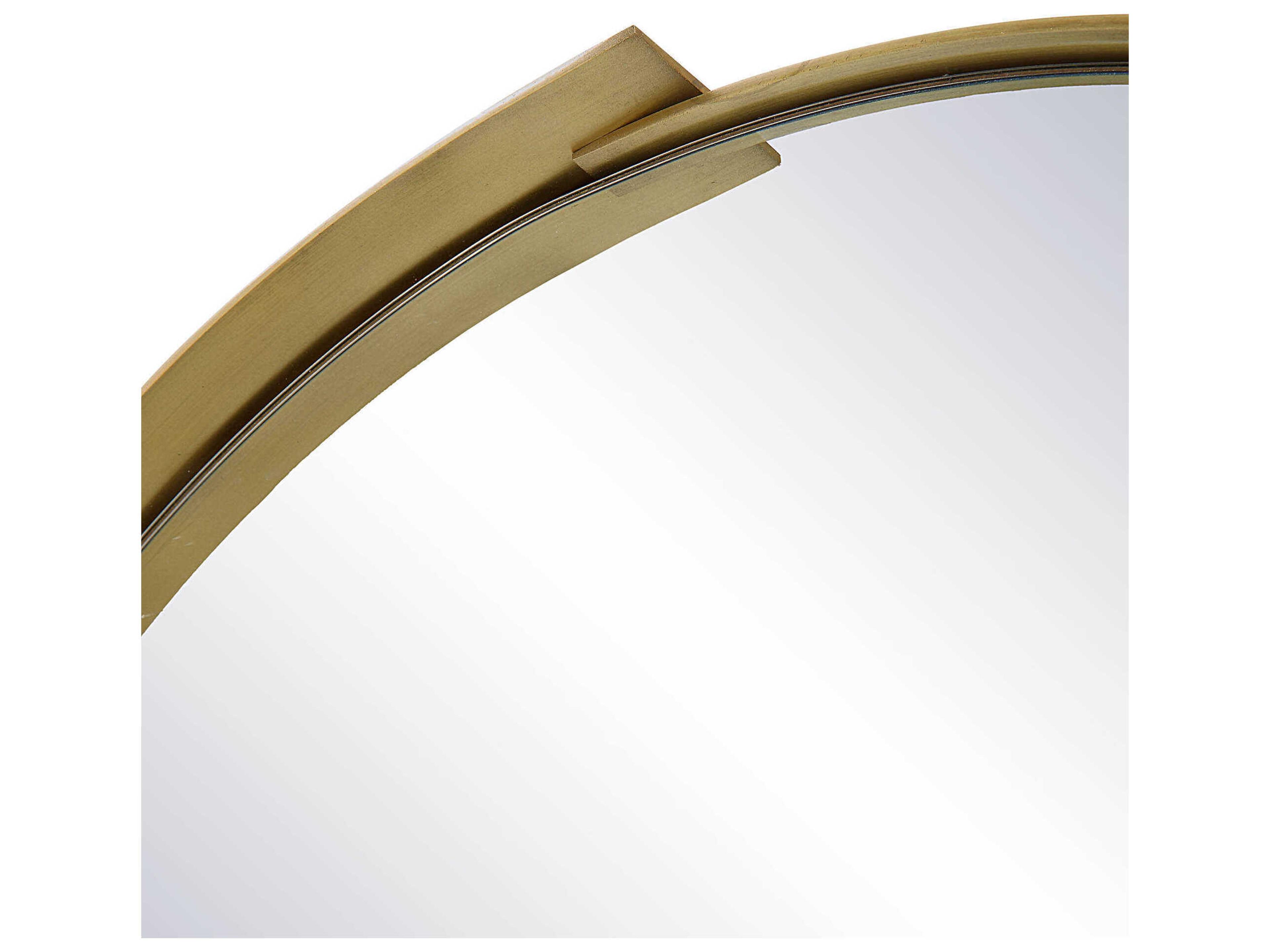 Renwil Aleah Satin Brass Oval Wall Mirror