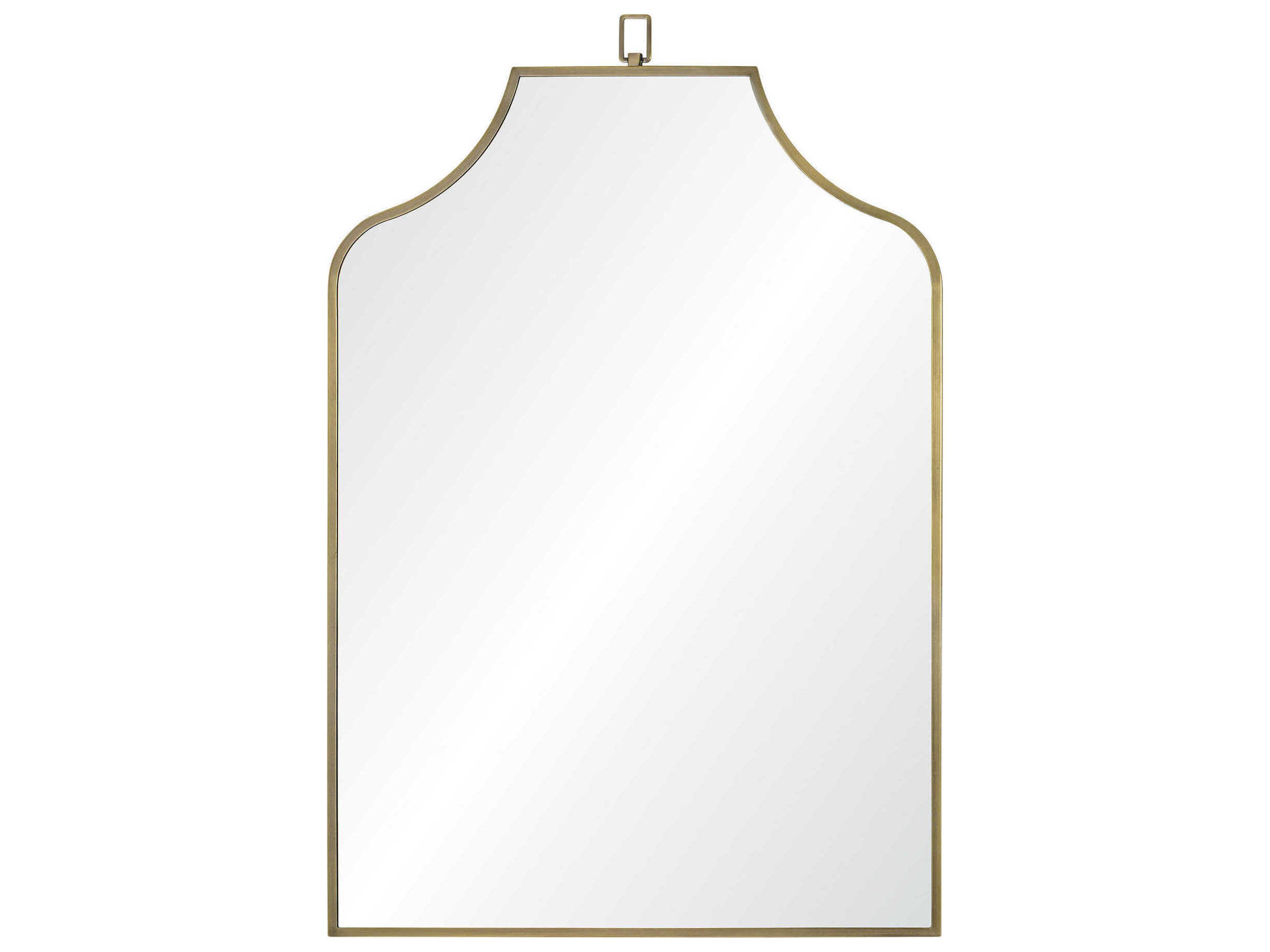 Calliope Antique Brushed Brass Wall Mirror