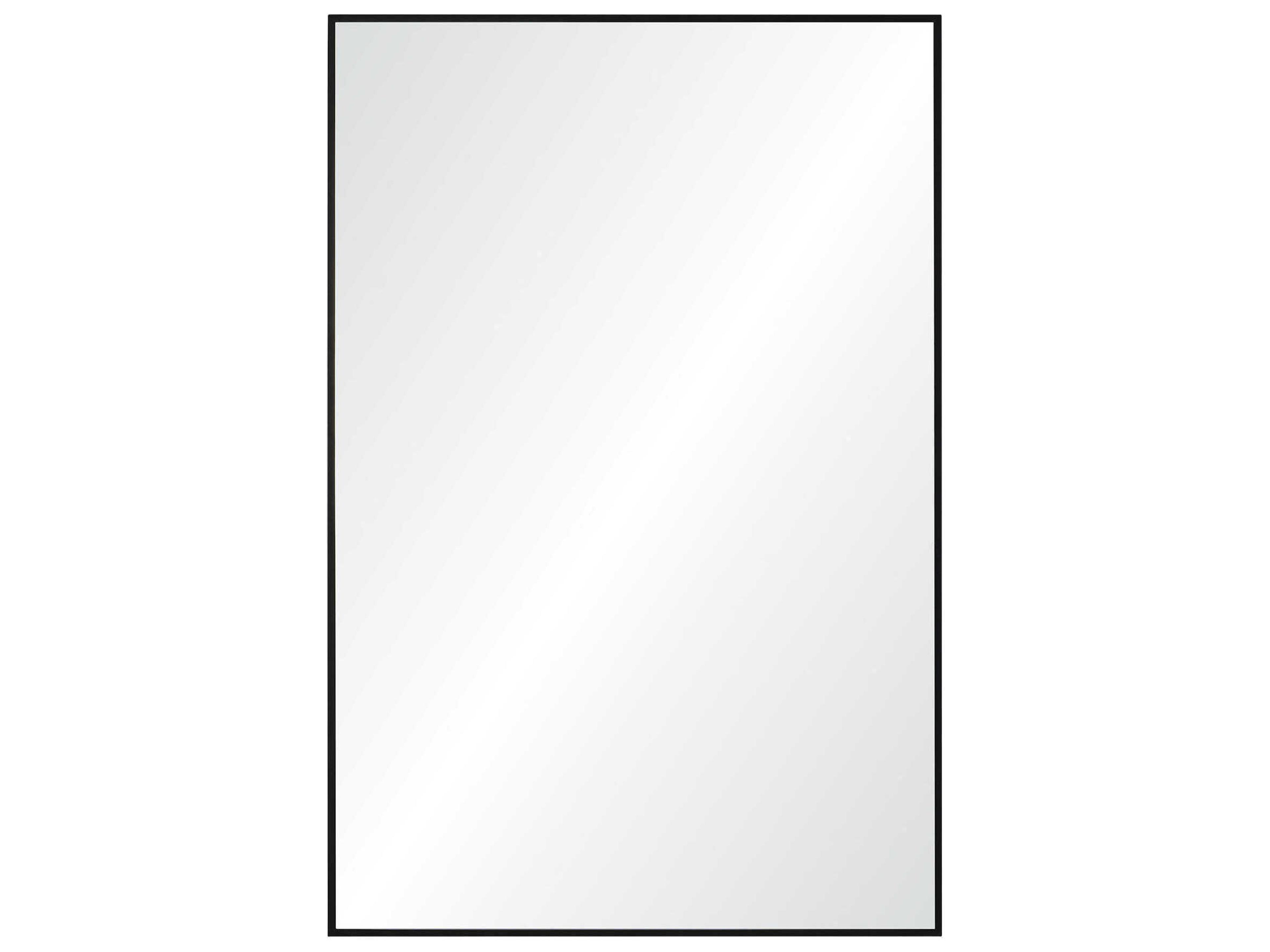 Amara Matte Black Rectangular Wall Mirror