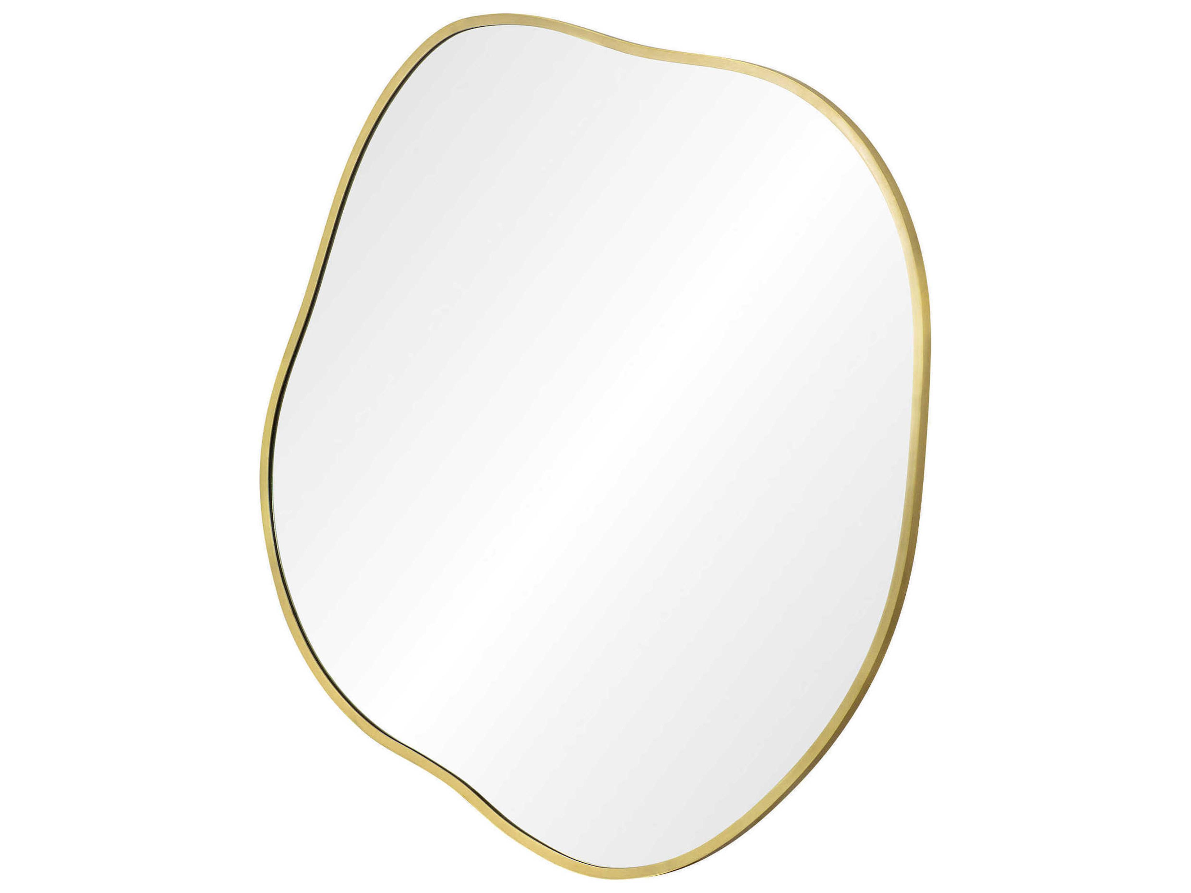 Renwil Nucleus Satin Brass Irregular Wall Mirror Set of 3
