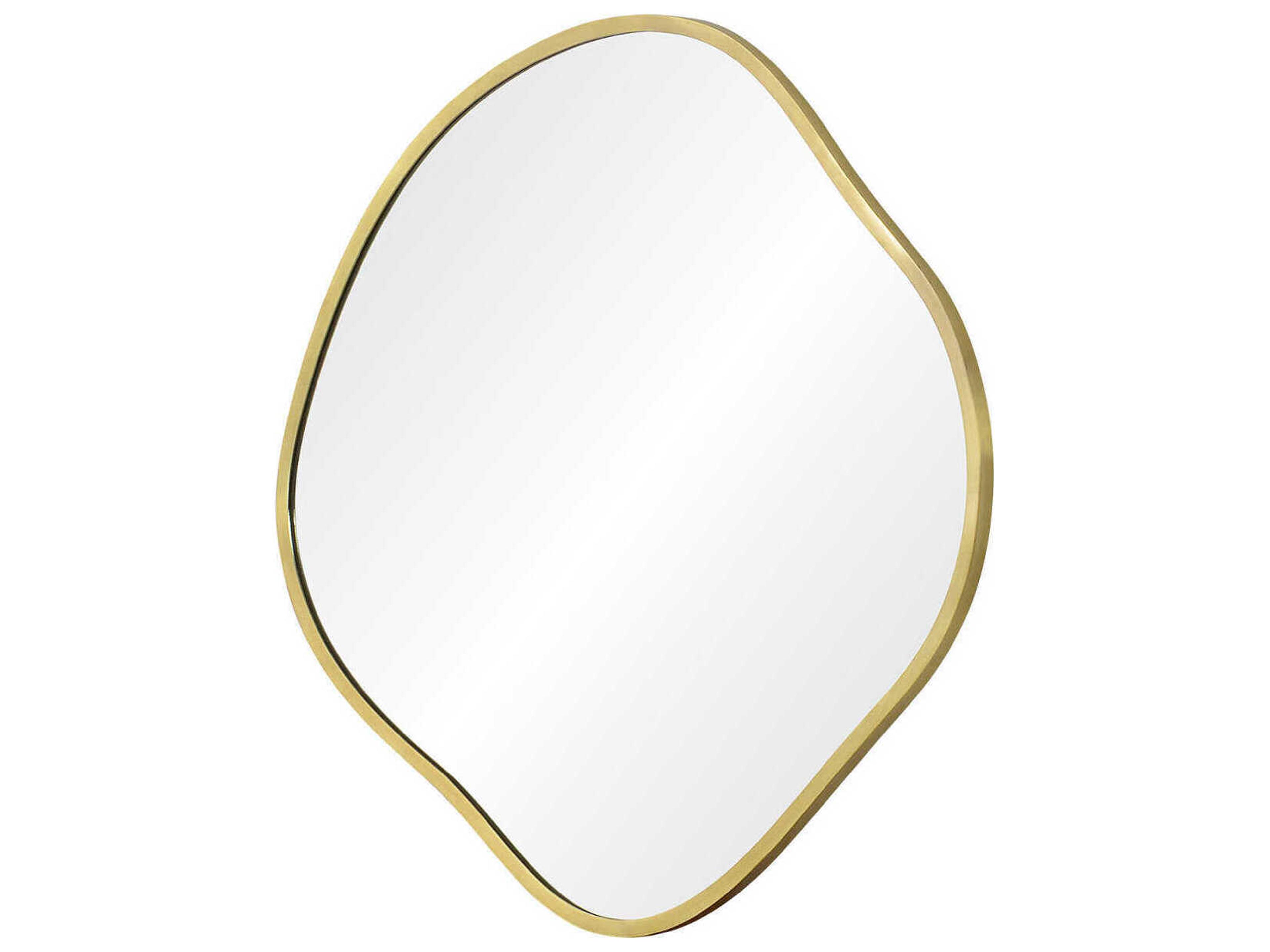Renwil Nucleus Satin Brass Irregular Wall Mirror Set of 3
