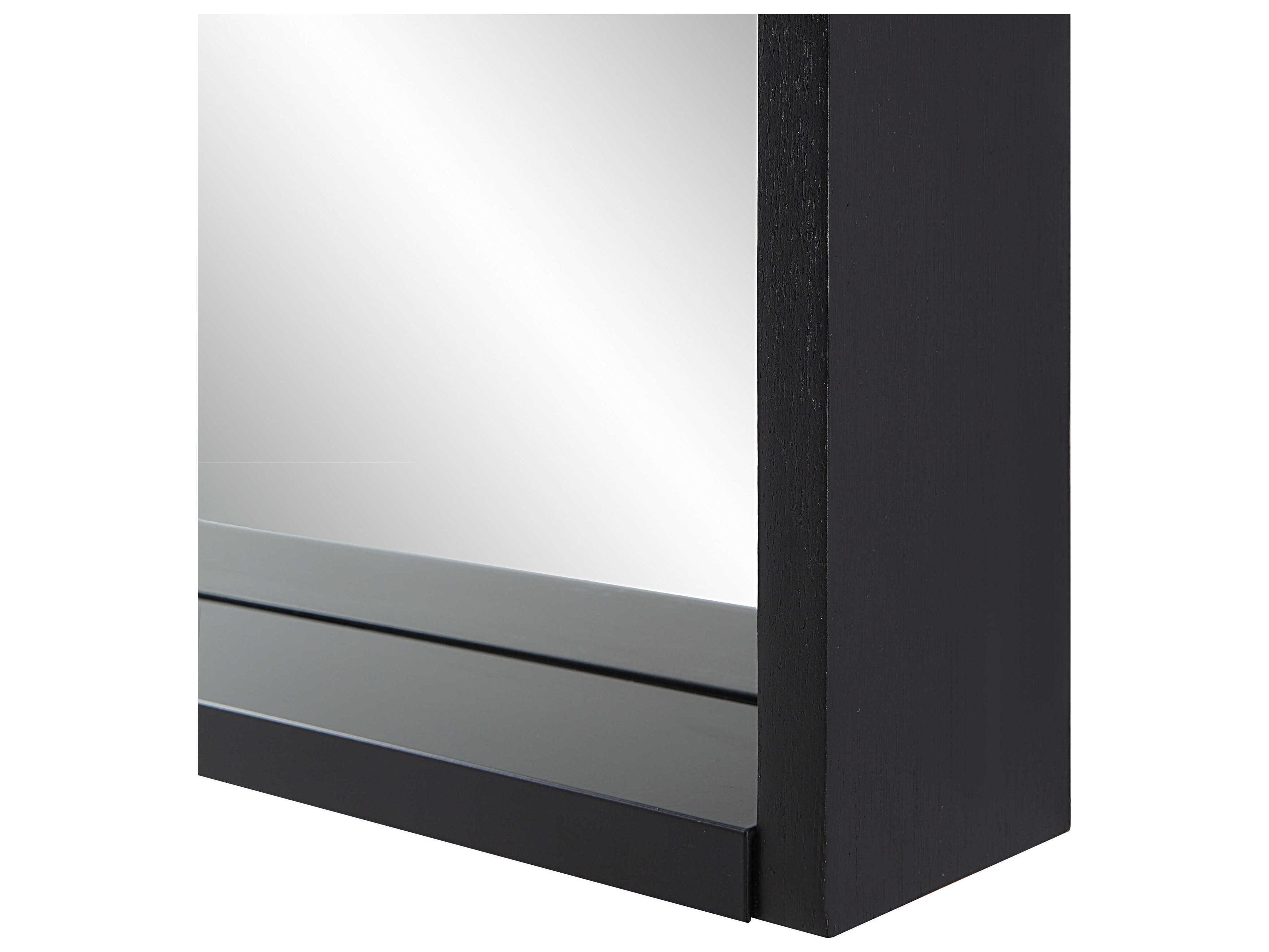 Renwil Cove Matte Black Wall Mirror