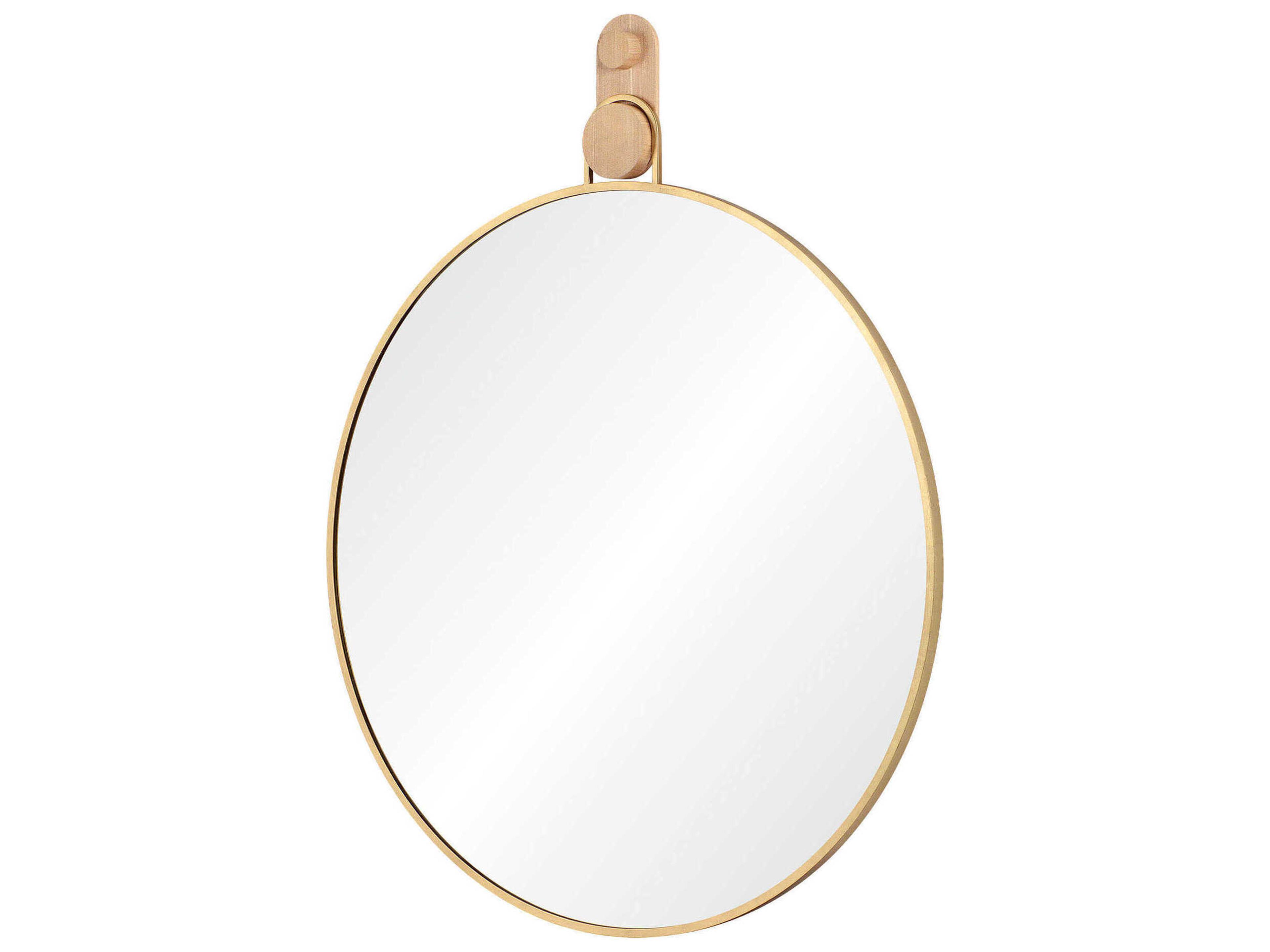 Renwil Kinsley Gold Leaf Round Wall Mirror