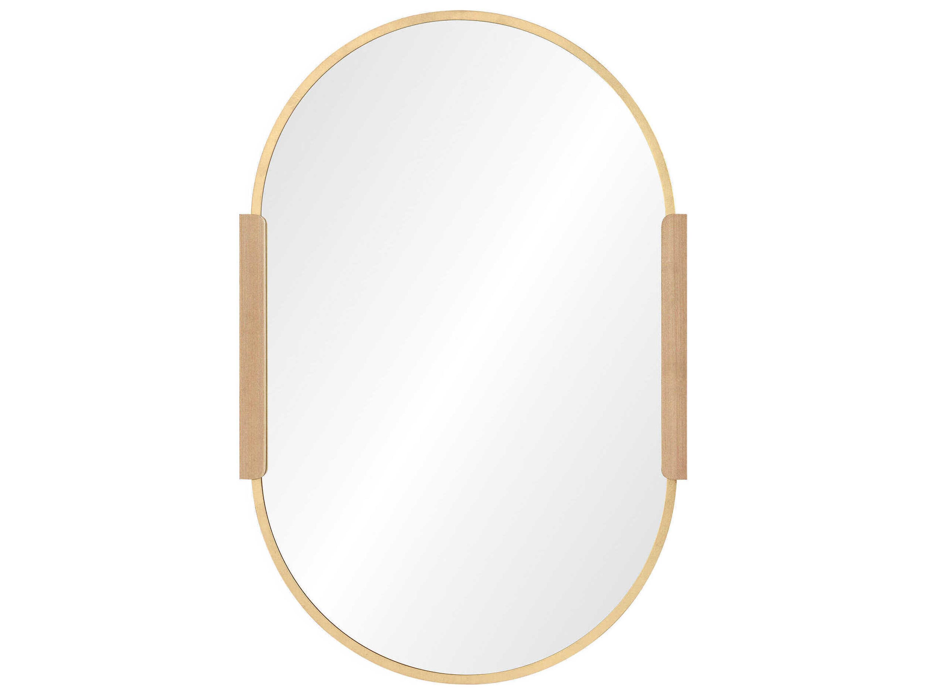 Kerianne Gold Leaf Oval Wall Mirror