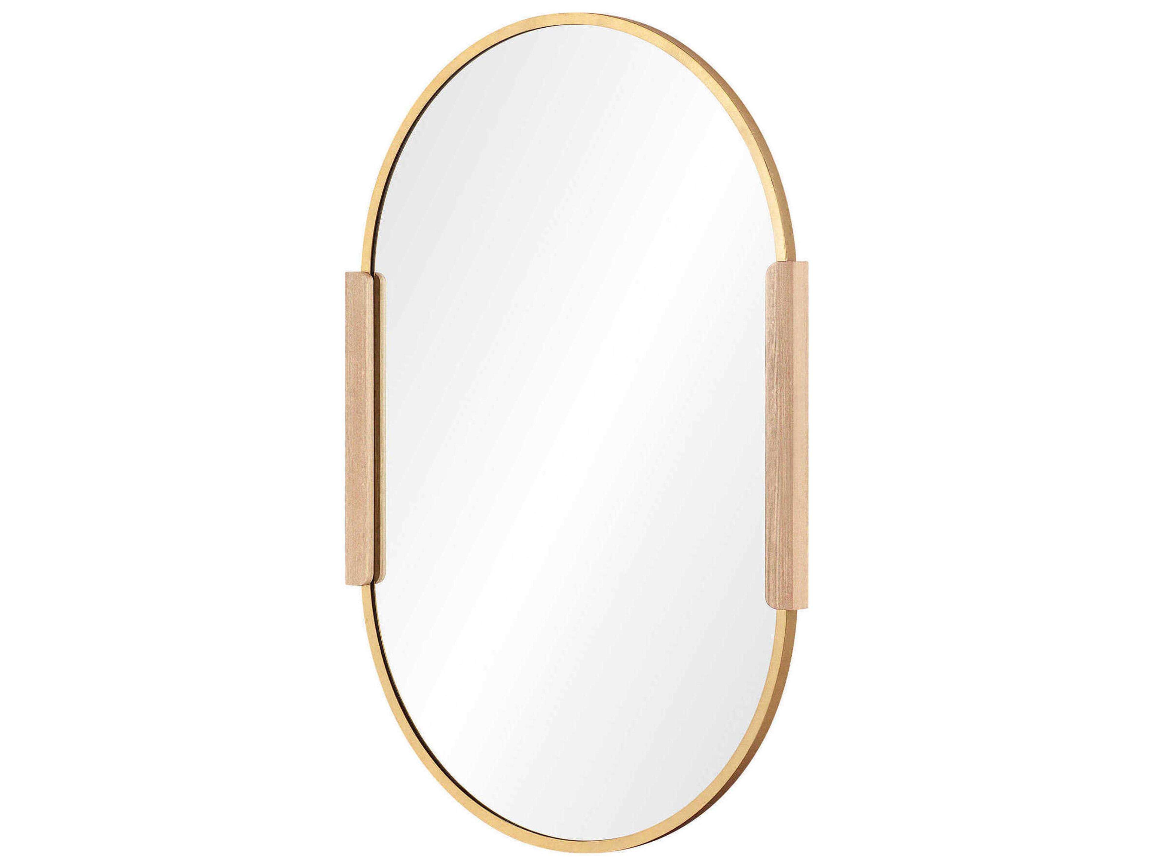 Renwil Kerianne Gold Leaf Oval Wall Mirror