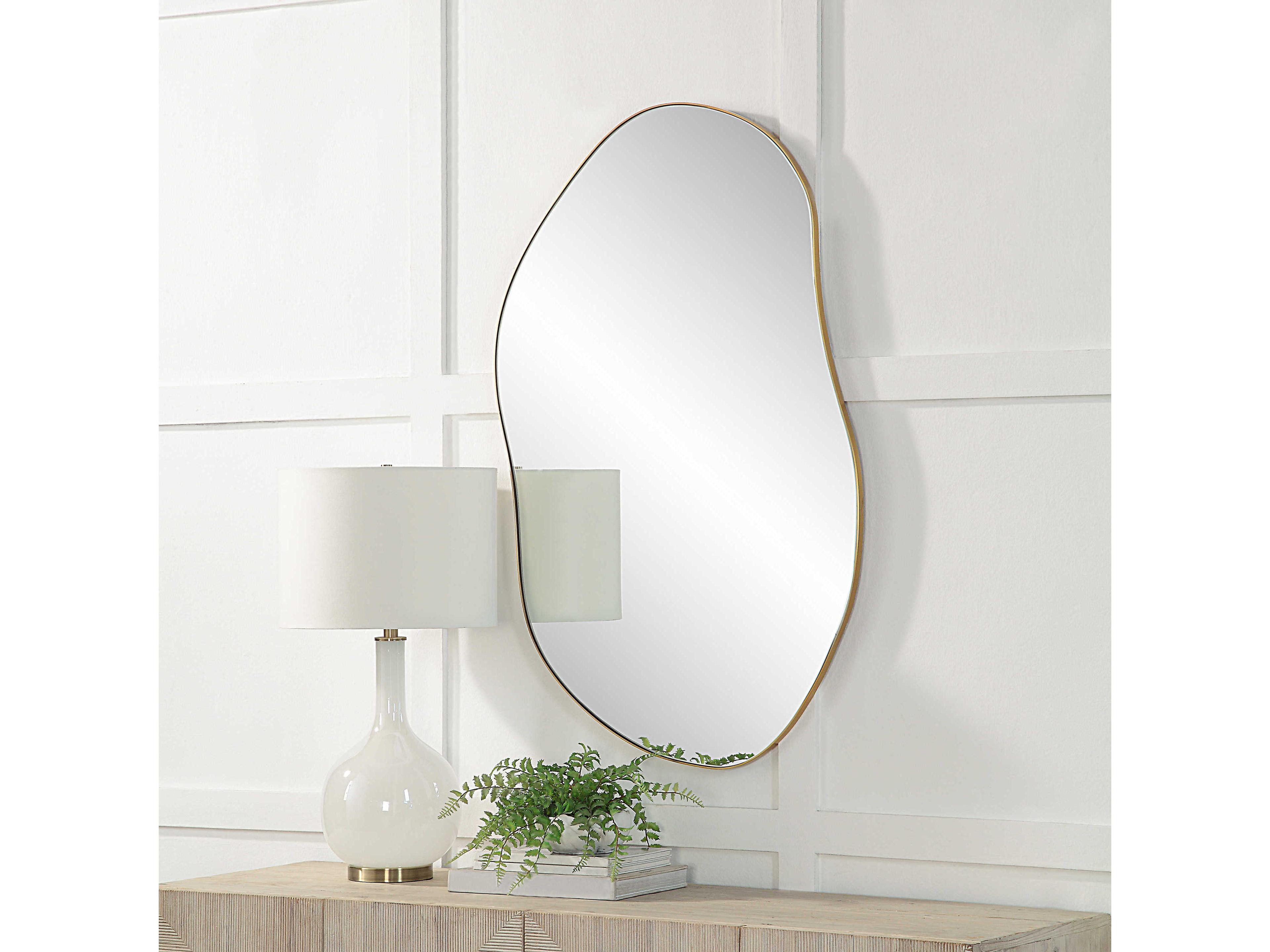 Renwil Noria Burnished Brass Wall Mirror