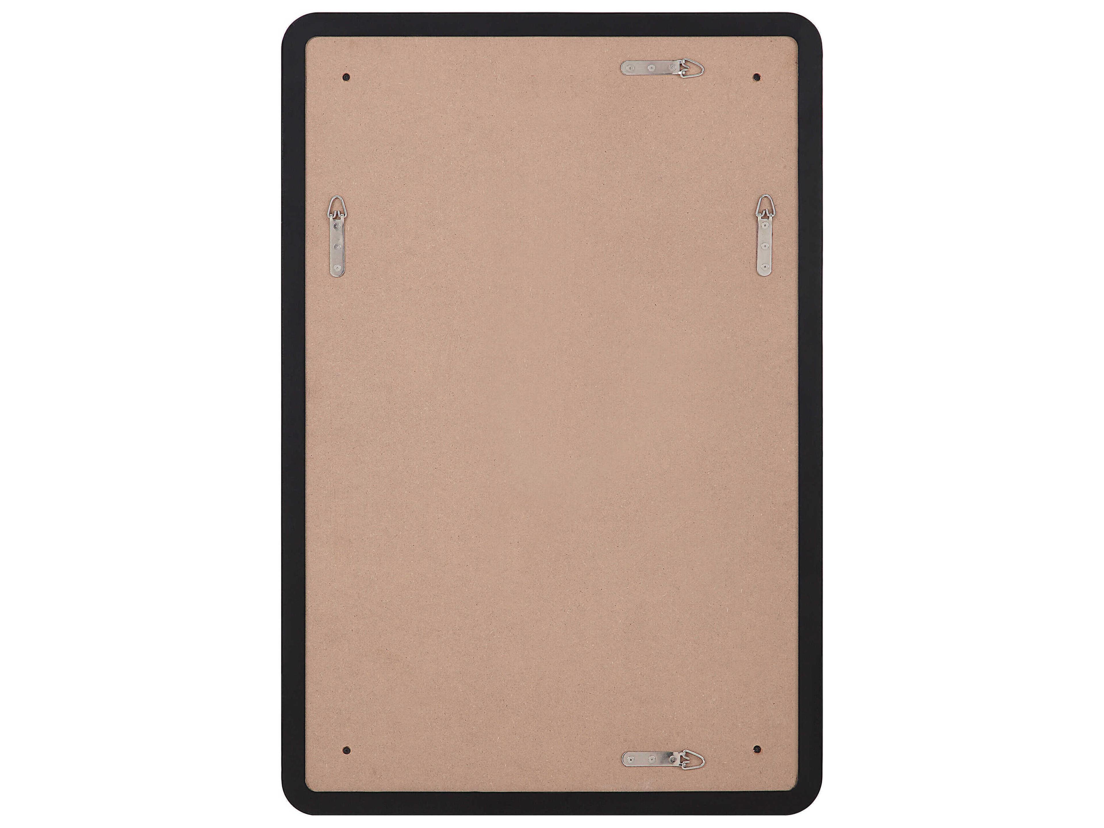 Renwil Aine Matte Black Rectangular Wall Mirror