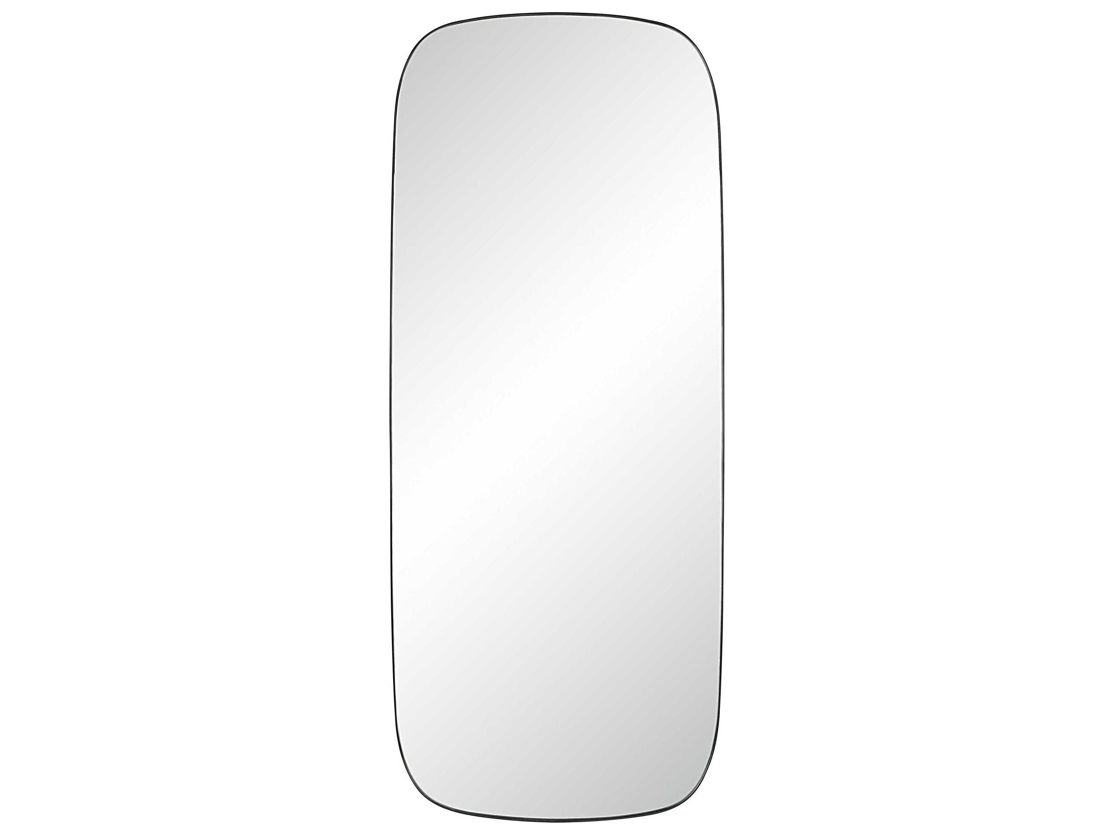 Almandine Wall Mirror Rectangular Matte Black
