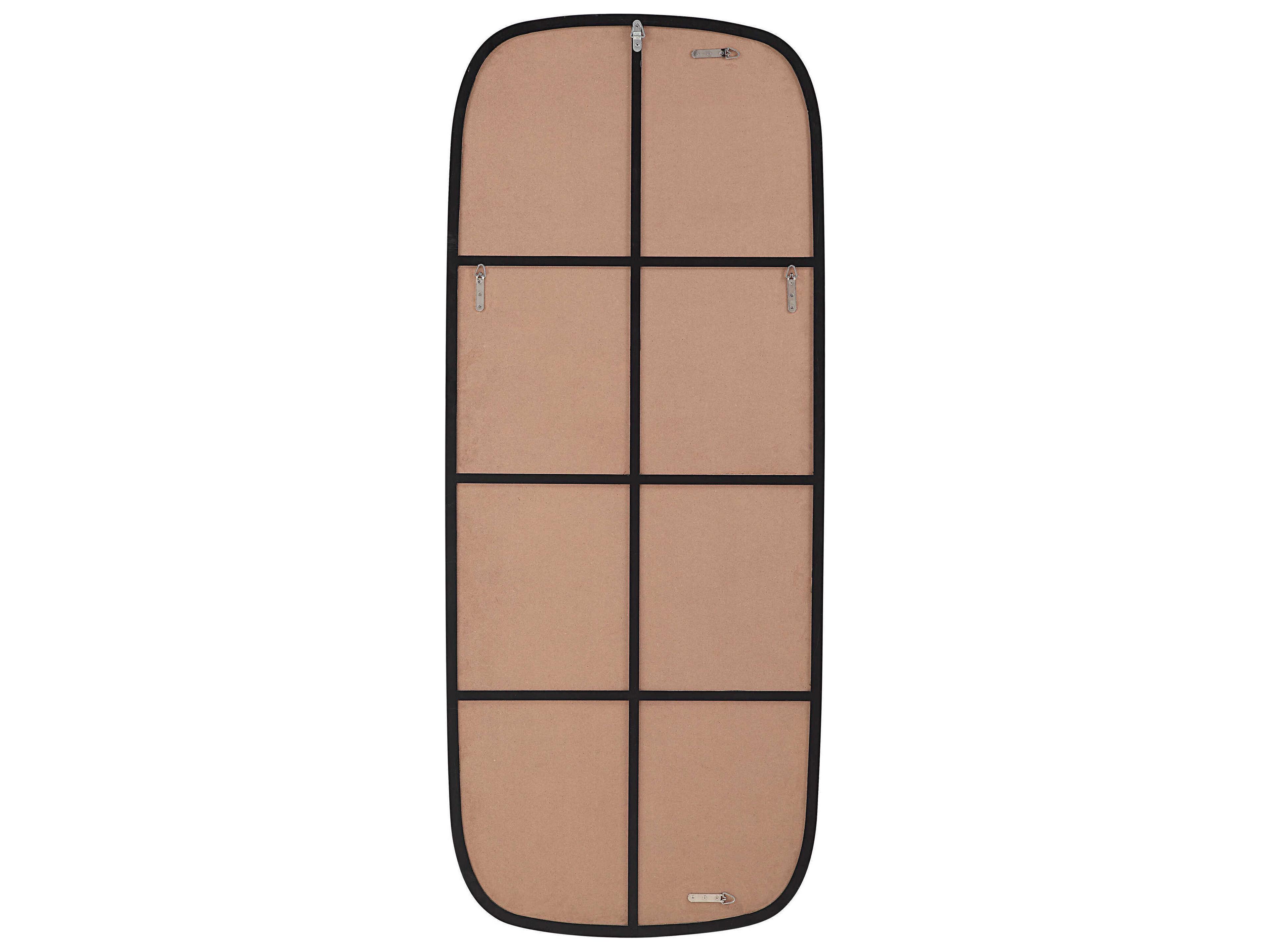 Renwil Almandine Matte Black Rectangular Wall Mirror