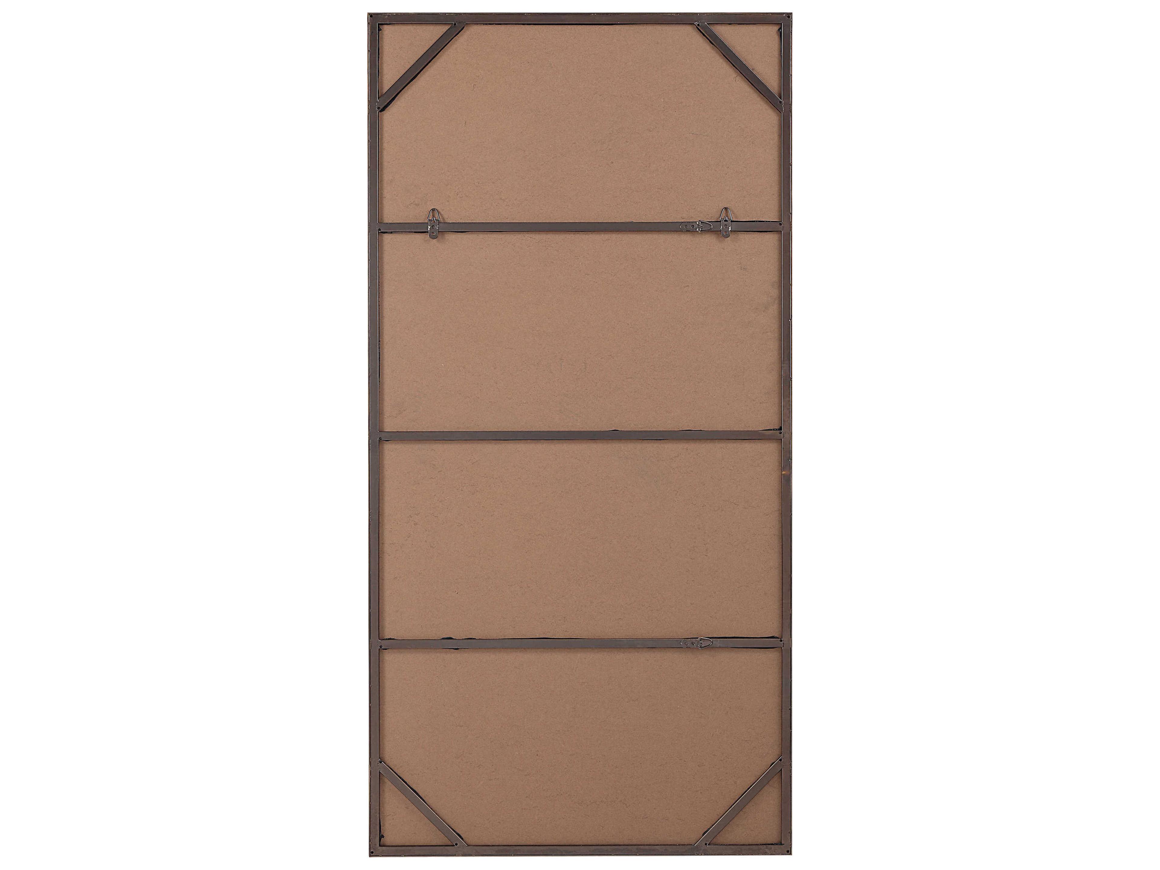 Renwil Marigold Antique Brushed Brass Rectangular Wall Mirror