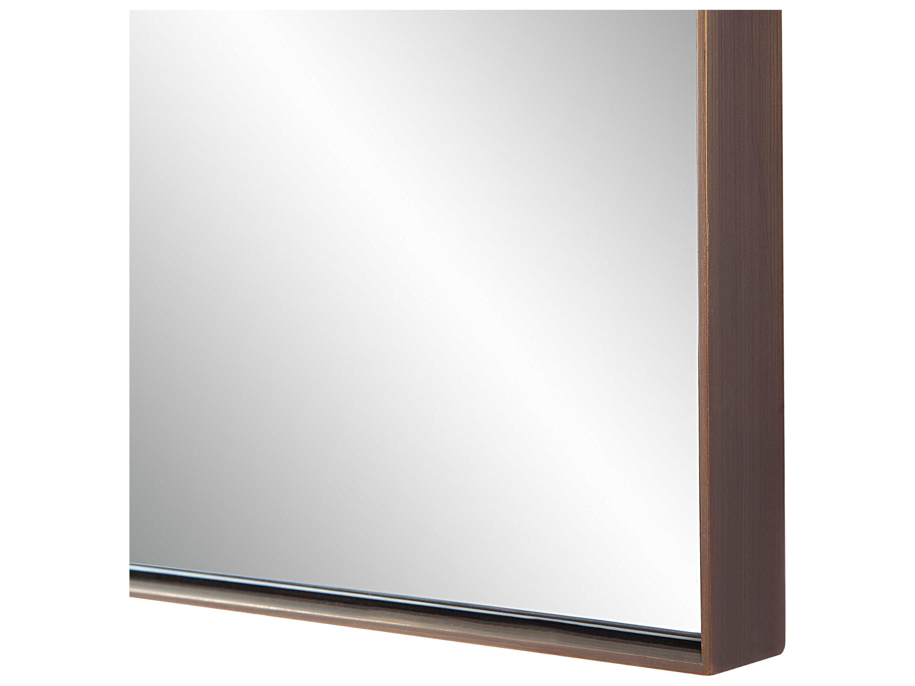 Renwil Marigold Antique Brushed Brass Rectangular Wall Mirror