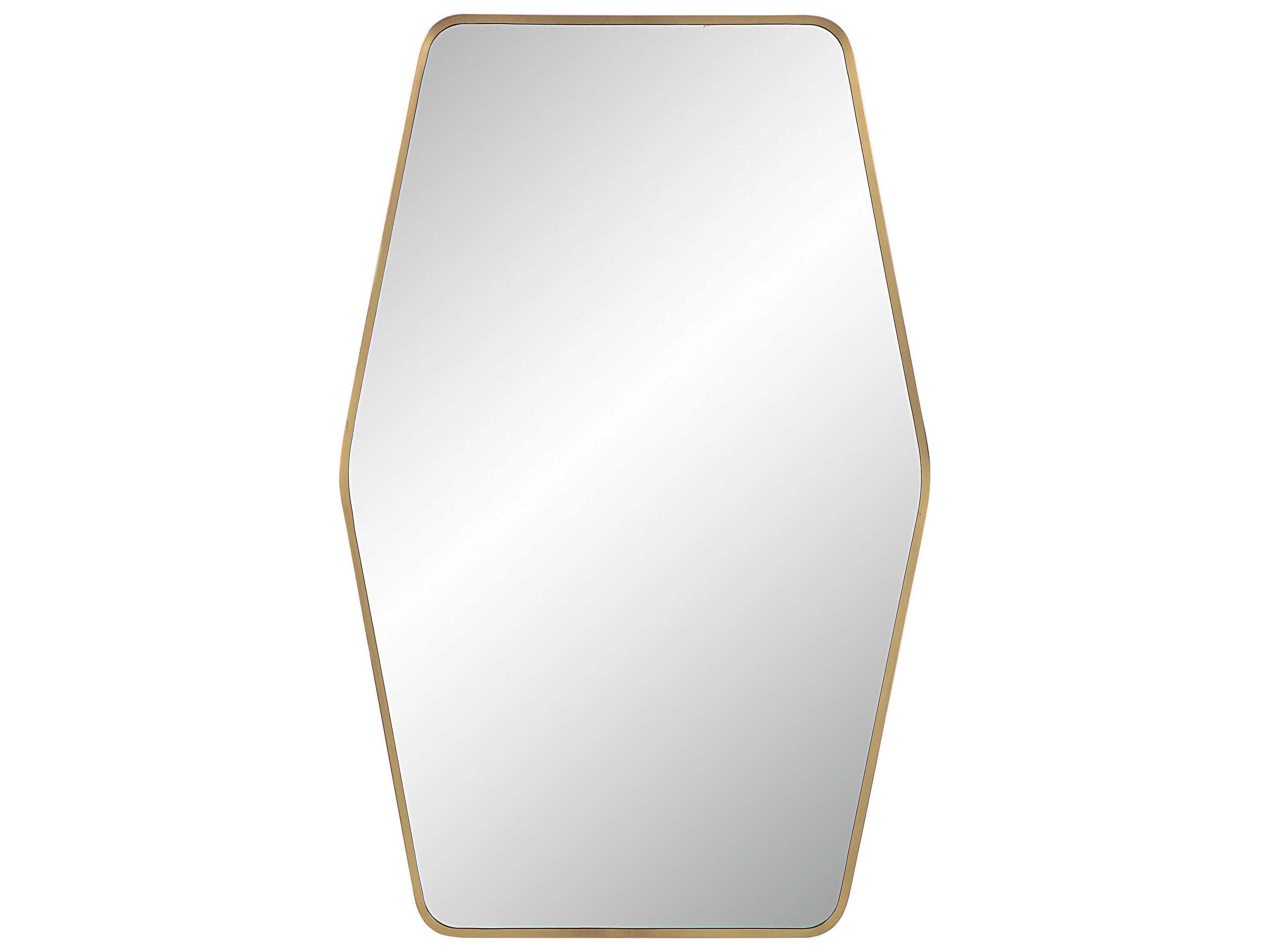Mocha Satin Brass Wall Mirror