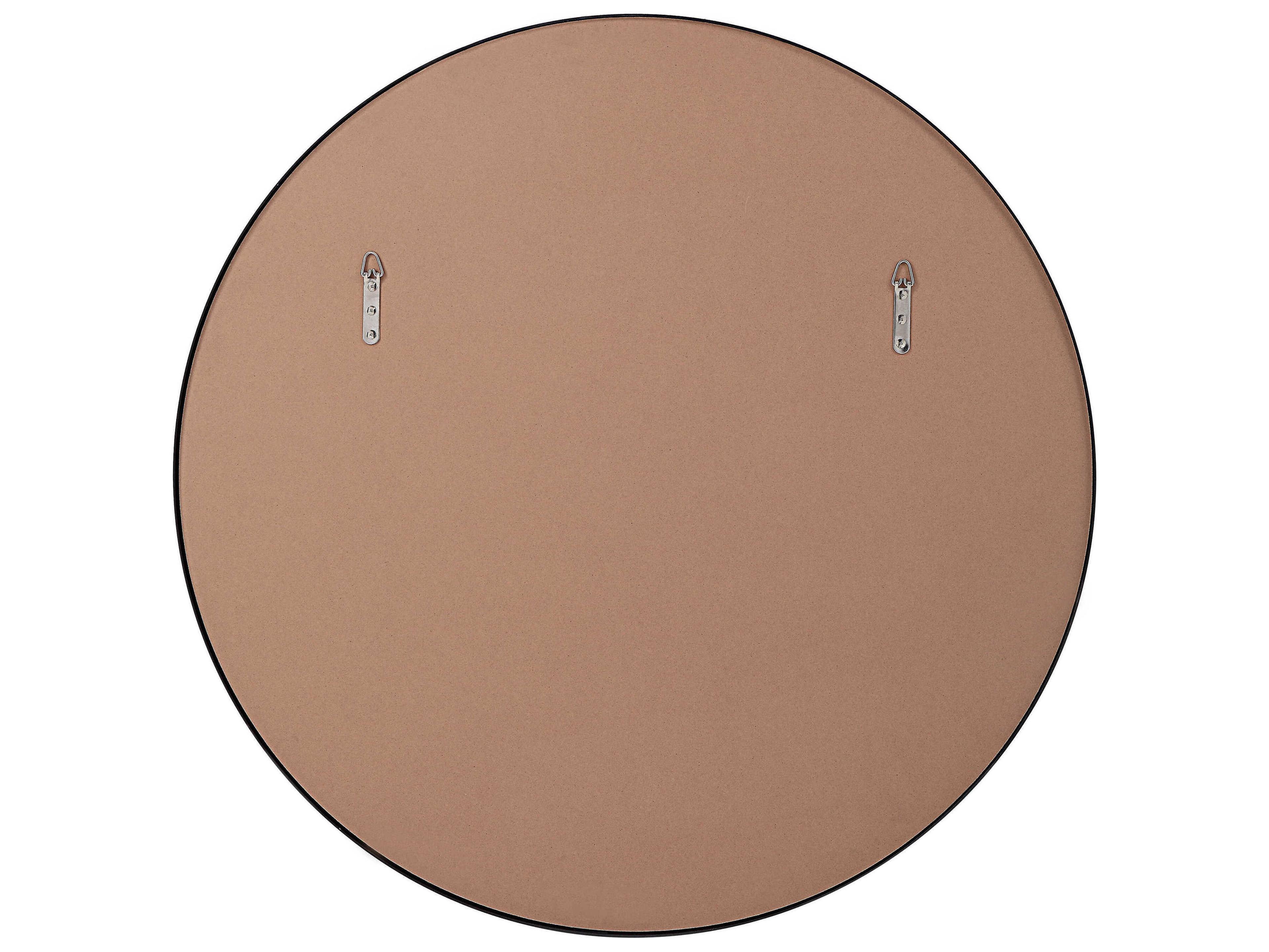 Renwil Namur Matte Black Round Wall Mirror