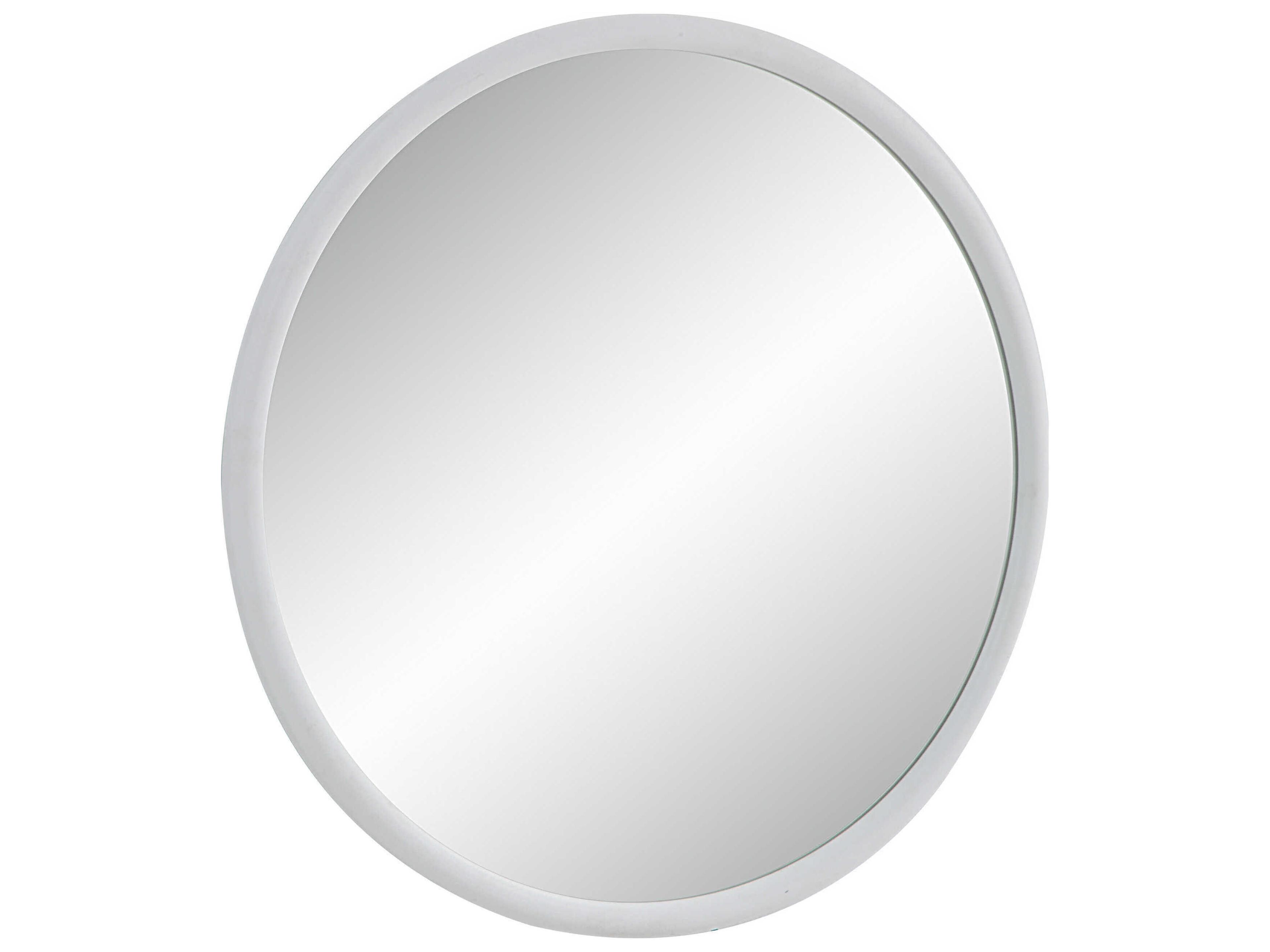 Renwil Porpoise Matte White Round Wall Mirror