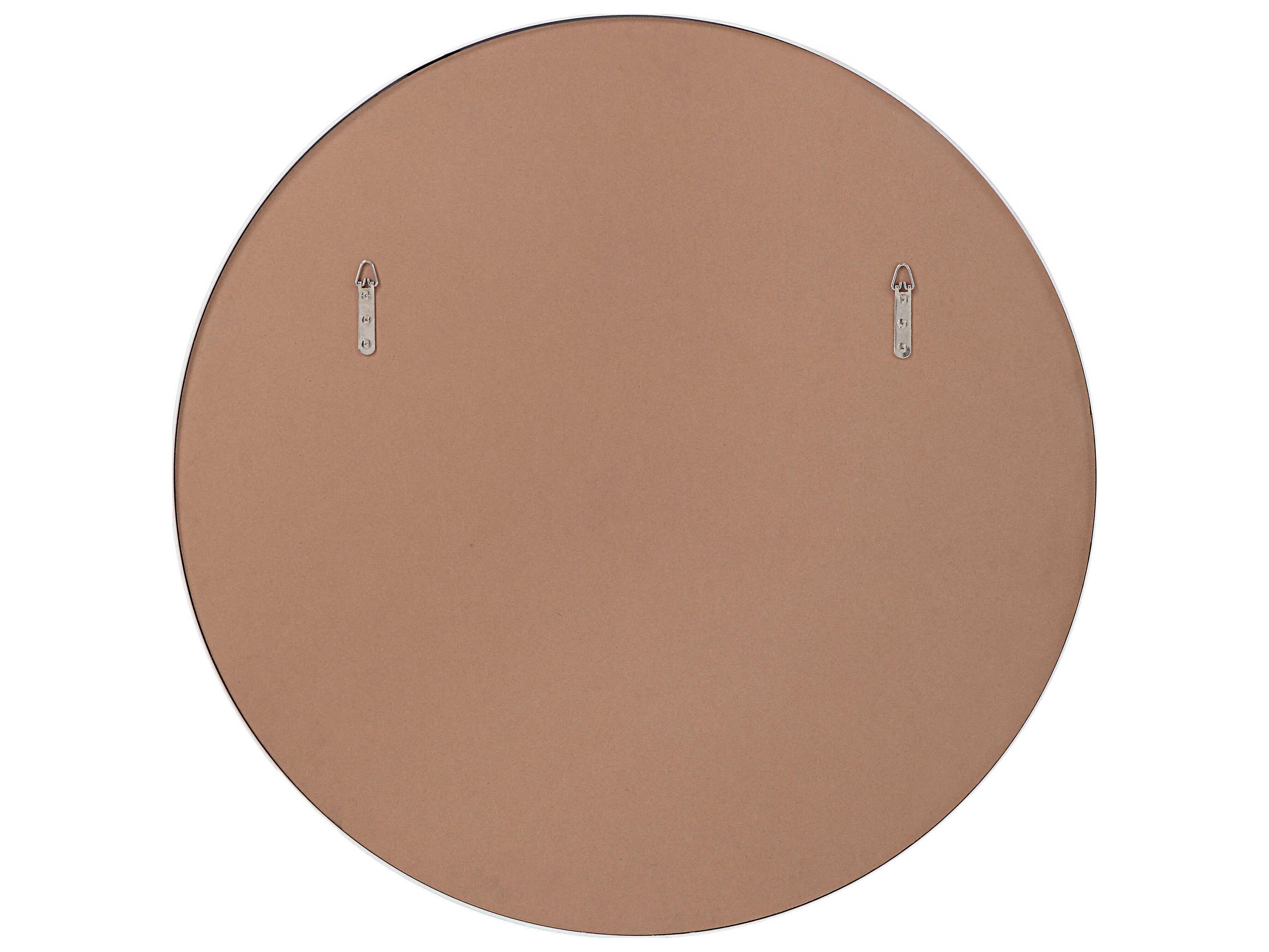 Renwil Porpoise Matte White Round Wall Mirror