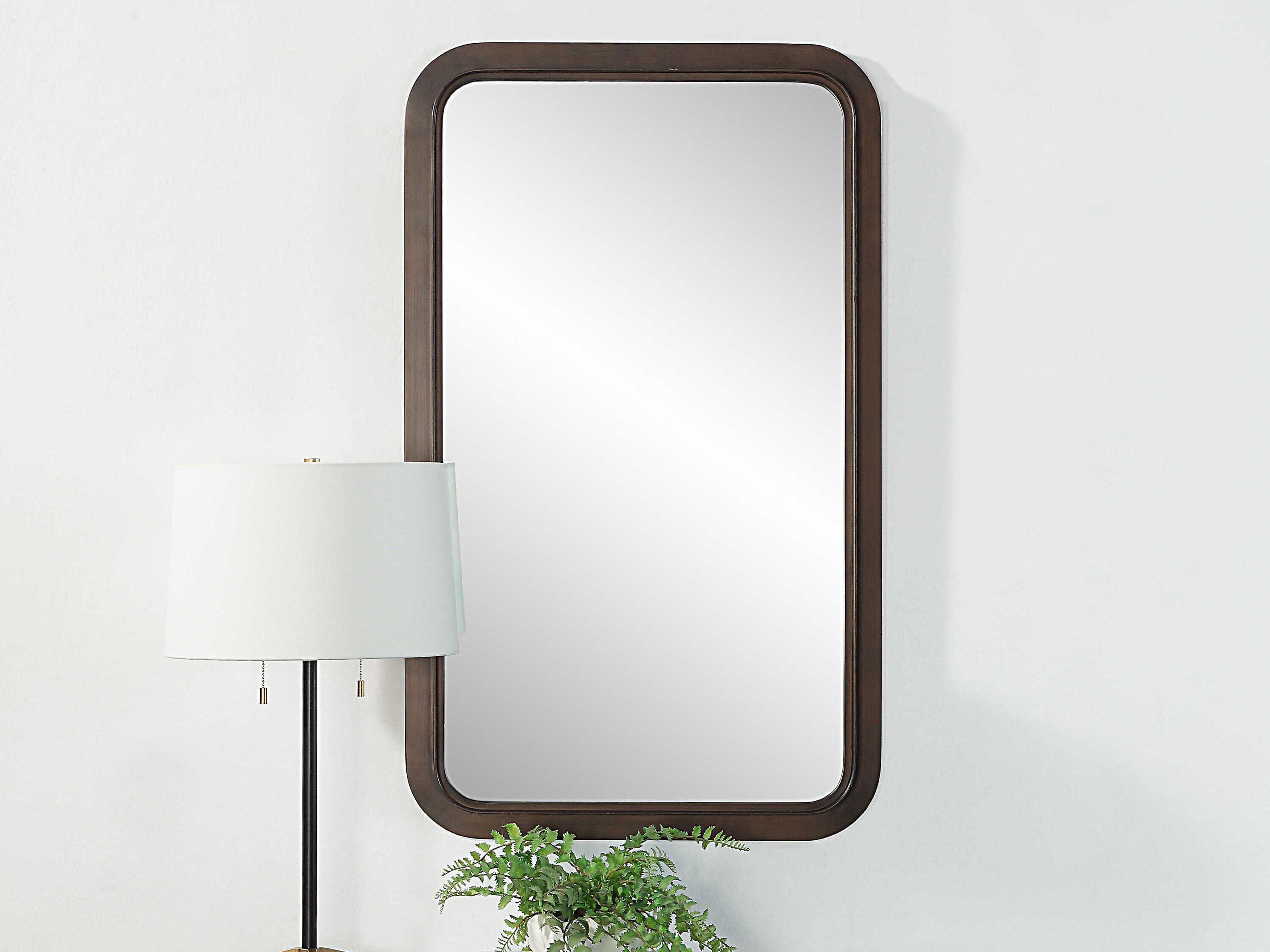 Renwil Almere Dark Antique Bronze Rectangular Wall Mirror