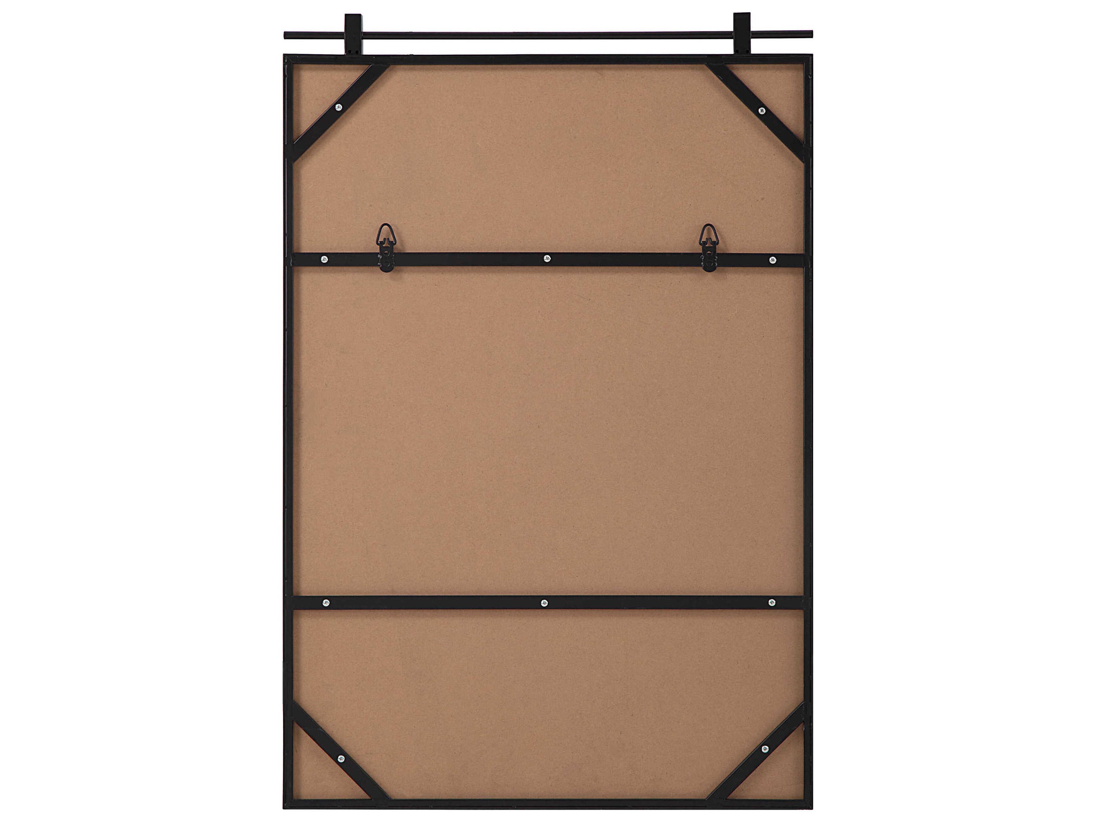 Renwil Titel Matte Black Rectangular Wall Mirror