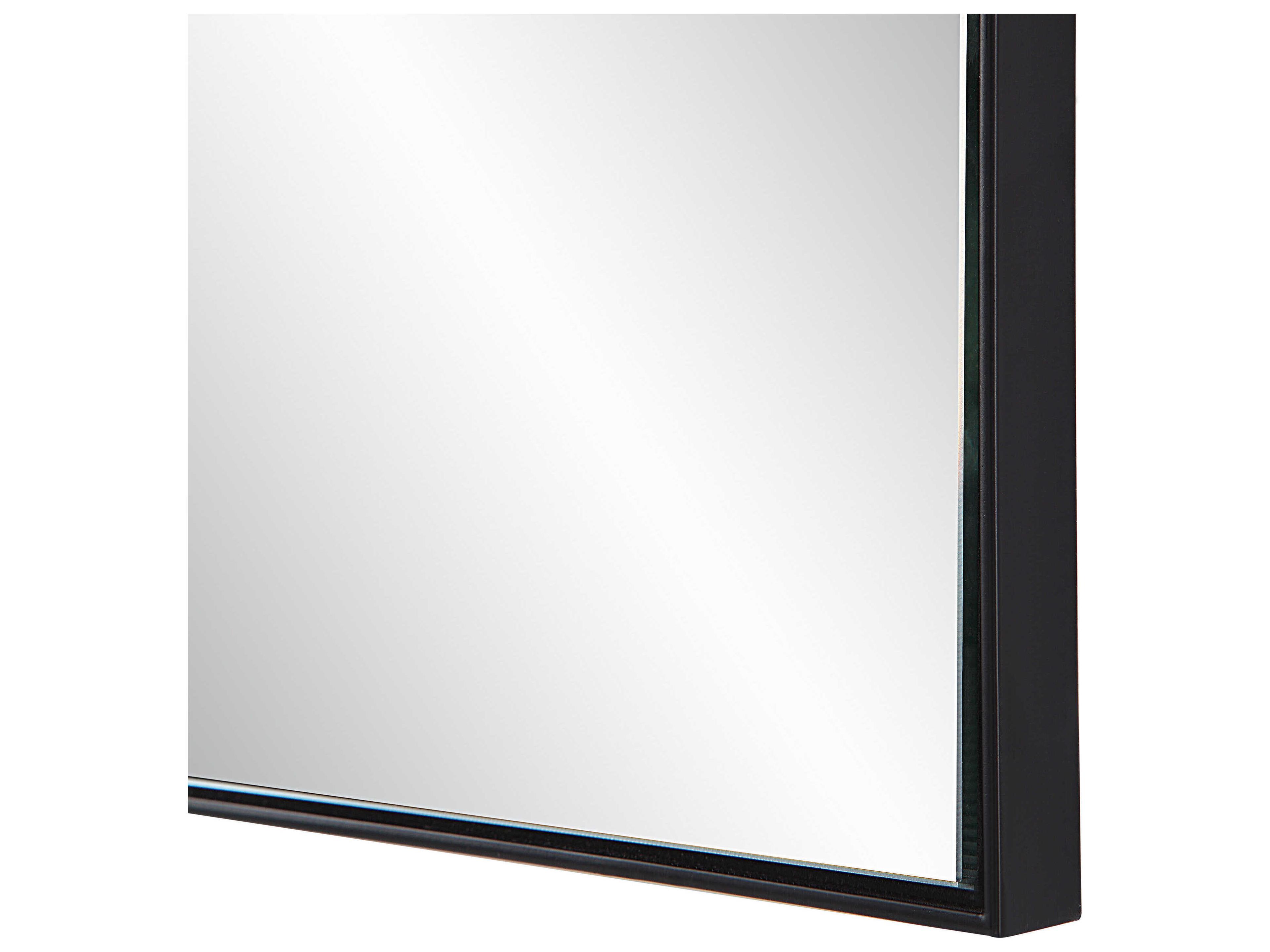 Renwil Titel Matte Black Rectangular Wall Mirror